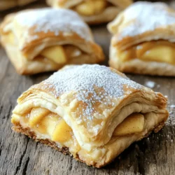 To make these tasty apple pie cookies, gather these key ingredients: - 2 cups all-purpose flour - 1/2 teaspoon salt - 1/2 teaspoon baking powder - 1/2 cup unsalted butter, softened - 1/2 cup granulated sugar - 1 large egg - 1 teaspoon vanilla extract - 1 teaspoon ground cinnamon - 2 medium apples, peeled, cored, and diced - 1/3 cup brown sugar, packed - 1 tablespoon lemon juice - 1 tablespoon cornstarch - 1 egg yolk (for egg wash) - 1 tablespoon milk (for egg wash) - Optional: powdered sugar for dusting Each of these ingredients plays a crucial role in the taste and texture of the cookies. The apples bring sweetness and moisture, while the flour forms the dough. The butter adds richness, and the sugar balances the flavors. To make your baking smooth, you'll need a few simple tools: - Medium and large mixing bowls - Electric mixer or wooden spoon - Rolling pin - Round cookie cutter (3 inches) - Parchment paper - Baking sheet - Wire rack for cooling These tools help you mix, shape, and bake your cookies with ease. Having them ready makes the process more fun. Don’t fret if you’re missing an ingredient! Here are some swaps you can try: - Use coconut oil instead of butter for a dairy-free option. - Swap granulated sugar with coconut sugar for a lower glycemic index. - Apples can be replaced with pears or peaches for a twist. - Use gluten-free flour if you need a gluten-free version. These substitutions help you customize your cookies without losing flavor or fun. Try them out to make the recipe your own. For the complete recipe, check the Full Recipe section. To start, gather your ingredients. You need flour, salt, baking powder, butter, sugar, egg, and vanilla. In a medium bowl, mix the flour, salt, and baking powder. In a large bowl, cream the butter and sugar until it looks fluffy. Next, add the egg and vanilla. Mix well. Slowly add the dry mix to the wet mix. Stir until you get a smooth dough. Wrap the dough in plastic wrap and chill it in the fridge for 30 minutes. While the dough chills, let’s make the apple filling. You will need apples, brown sugar, lemon juice, cinnamon, and cornstarch. Peel and dice the apples. In a bowl, mix the apples with brown sugar, lemon juice, cinnamon, and cornstarch. Stir gently. Let this sit for about 10 minutes. This helps the apples release their juices and blend the flavors. Now, preheat your oven to 350°F (175°C). Line a baking sheet with parchment paper. Roll out the chilled dough on a floured surface until it is 1/8 inch thick. Use a round cookie cutter to cut out circles. Take half of these circles and place a tablespoon of apple filling on each. Fold the remaining circles over the filling and press the edges with a fork to seal. In a small bowl, whisk an egg yolk and milk for the egg wash. Brush this on top of each cookie for a golden finish. Place the cookies on the baking sheet and bake for 15-18 minutes. They should be golden brown and puffed up. Once baked, let them cool on a wire rack. You can dust them with powdered sugar for a nice touch. Enjoy your delicious apple pie cookies! For the full recipe, check out the details! To get the right texture for your apple pie cookies, start with chilled dough. This keeps the cookies from spreading too much while baking. When you roll out the dough, try to keep it even. Aim for about 1/8 inch thick. If the dough feels too soft, chill it again for a bit. This will help your cookies hold their shape. Timing is key for great flavors. Let the apple filling rest for about 10 minutes. This allows the apples to release their juices and mix well with the sugars and spices. Bake your cookies for 15-18 minutes. Keep an eye on them towards the end. The cookies should be golden brown and puffed up, signaling they are ready. One common mistake is overworking the dough. Mix just until combined to keep cookies tender. Another mistake is not sealing the edges well. Press them firmly with a fork to prevent the filling from leaking. Lastly, don’t skip the egg wash. It gives your cookies a lovely golden sheen. For the full recipe, you can refer back for more detailed instructions. {{image_4}} You can easily change the taste of your apple pie cookies. Try adding spices like nutmeg or allspice. A pinch of ginger can give them a warm kick. If you like a sweeter touch, mix in some vanilla bean or cardamom. Each spice adds a new layer to the flavor. Experiment until you find your favorite mix! If you need a gluten-free option, swap regular flour with a gluten-free blend. Look for blends that work well for baking. You can also use almond flour for a nutty flavor. Just remember to check the baking powder for gluten. This way, everyone can enjoy these tasty treats! Serve your apple pie cookies with a scoop of vanilla ice cream. It adds a creamy touch that pairs well with the warm cookies. You can also drizzle caramel sauce on top for extra sweetness. For a fun twist, try serving them with a side of whipped cream. These ideas make your snack time even more special. For the full recipe, check out the complete guide! To keep your apple pie cookies fresh, place them in an airtight container. Store them at room temperature for up to three days. If you want them to last longer, consider refrigeration. Just be sure to let them cool completely before packing them away. This helps prevent sogginess. If you want to save some for later, freezing is a great option. First, let the cookies cool fully. Then, wrap each cookie in plastic wrap. Place them in a freezer-safe bag or container. They can last for up to three months in the freezer. When you're ready to enjoy, just take out as many as you want. To reheat your cookies, preheat your oven to 350°F (175°C). Place the cookies on a baking sheet for about 5 to 10 minutes. This will help them regain their crispiness. You can also use a microwave, but this may make them soft. For the best taste, the oven is the way to go. Enjoy your treats warm! These apple pie cookies are perfect because they blend the best of two worlds: cookies and pie. They have a soft, flaky crust that melts in your mouth. The apple filling is sweet and spiced just right. I use fresh apples, cinnamon, and a touch of lemon juice to brighten the flavor. Each bite is a burst of apple goodness. Plus, they’re easy to make and fun to share! Absolutely! You can use different apples for these cookies. Granny Smith apples are tart and hold their shape well. Honeycrisp apples are sweet and juicy. You can also mix different types for a unique taste. Just remember to adjust the sugar based on how sweet the apples are. Experiment and find your favorite mix! To check if the cookies are done, look for a golden color on top. The edges should be slightly firm, but the center can still be soft. A gentle press on the top should leave a slight indentation. Bake them for about 15-18 minutes for the best results. Enjoy the sweet aroma as they bake! In this post, we covered making perfect apple pie cookies from start to finish. We explored essential ingredients, step-by-step instructions, and tips for the best texture and flavor. You can also adapt the recipe with different spices or dietary needs. Remember, practice makes perfect in baking. Try different variations and make these cookies your own. With these tips, you'll create delightful treats that everyone will enjoy. Happy baking!