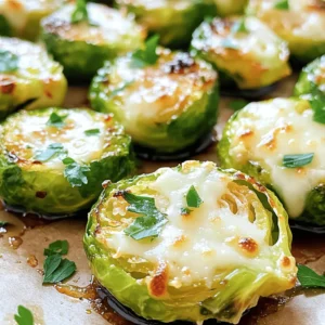 - 1 pound Brussels sprouts - 4 cloves garlic - 3 tablespoons olive oil - ½ cup Parmesan cheese - 1 teaspoon sea salt - ½ teaspoon black pepper - ½ teaspoon red pepper flakes (optional) - 2 tablespoons balsamic vinegar - Fresh parsley For this Garlic Parmesan Roasted Brussels Sprouts recipe, start with fresh Brussels sprouts. Choose ones that are firm and bright green. Trim them and cut them in half. This helps them cook evenly. Next, you will need garlic. Use fresh garlic for the best flavor. Mince it finely. The olive oil adds richness and helps the sprouts crisp up in the oven. Parmesan cheese is key to this dish. Use freshly grated cheese for the best taste. It melts beautifully and adds a savory touch. For seasoning, sea salt and black pepper will elevate the flavor. If you like heat, red pepper flakes add a nice kick. A drizzle of balsamic vinegar at the end brings a sweet and tangy note. Lastly, fresh parsley adds color and brightness. It makes the dish look appealing and fresh. Enjoy these delicious sprouts as a side or snack! For the full recipe, check out the details above. - Preheat the oven to 400°F (200°C). - Trim and halve the Brussels sprouts. Start by preheating your oven to 400°F (200°C). This step is key for getting a nice crisp on the sprouts. While the oven heats up, grab your Brussels sprouts. Trim off the stem ends and slice each sprout in half. This helps them cook evenly. - Mix Brussels sprouts with olive oil and seasonings. - Toss until evenly coated. In a large bowl, add the halved Brussels sprouts. Pour in 3 tablespoons of extra virgin olive oil. Then, add 4 cloves of minced garlic, 1 teaspoon of sea salt, ½ teaspoon of black pepper, and optional red pepper flakes. Toss everything together. Make sure each sprout gets coated in the oil and seasonings. This step adds tons of flavor. - Initial roasting for 20 minutes. - Adding Parmesan cheese. - Final roasting until golden brown. Spread the seasoned Brussels sprouts onto a baking sheet in a single layer. This helps them roast properly. Place the sheet in the oven and roast for 20 minutes. After that, take them out carefully. Sprinkle ½ cup of freshly grated Parmesan cheese evenly over the sprouts. Return the baking sheet to the oven and roast for an additional 10 to 15 minutes. You want them golden brown and crispy. The cheese should be melted and bubbling. For added flavor, drizzle 2 tablespoons of balsamic vinegar over the sprouts once they are done. Before serving, sprinkle fresh parsley on top for a colorful touch. If you want the full recipe, check it out [Full Recipe]. To get that lovely crispiness, always spread the Brussels sprouts in a single layer on the baking sheet. This allows hot air to flow around each sprout, roasting them evenly. I recommend roasting for about 20 minutes first. Then, sprinkle on the Parmesan cheese and roast for another 10 to 15 minutes. Keep an eye on them; you want a golden brown color. When preparing garlic, I like to mince it finely. This helps it release its strong flavor. For the Parmesan cheese, fresh is best. Choose a high-quality block of cheese and grate it just before using. It melts better and tastes richer than pre-grated options. For serving, place the Brussels sprouts in a large, shallow bowl. This makes them look beautiful and highlights their crispy texture. To add a finishing touch, sprinkle more Parmesan and fresh parsley on top. The green and gold colors pop and make the dish more inviting. For the full recipe, check out the link above. {{image_4}} To add heat to your dish, try spicy garlic Parmesan Brussels sprouts. You can mix in some red pepper flakes, or even cayenne pepper, to kick up the flavor. Start with a half teaspoon of red pepper flakes. If you like more heat, feel free to add more. The spice pairs well with the garlic and cheese. The warmth enhances the taste and adds excitement to every bite. You can switch up the cheese for a new taste. Instead of Parmesan, try Pecorino Romano. This cheese offers a sharper flavor. Another option is to use a blend of cheddar and mozzarella. This mix gives a creamy texture and rich taste. Each cheese brings its own charm to the dish. Experiment to find your favorite combination. If you want a vegan twist, there are great options. Substitute the Parmesan with nutritional yeast. This ingredient gives a cheesy flavor without dairy. You can also use vegan cheese shreds that melt well. Look for brands that taste good and melt nicely. This way, you can enjoy the same delicious dish while keeping it plant-based. To store your Garlic Parmesan Roasted Brussels Sprouts, first let them cool down. Place them in an airtight container. This keeps them fresh. You can store them in the fridge for up to three days. If you want to keep them longer, freezing is a good option. When you reheat Brussels sprouts, you want them crispy. The best way is to use an oven. Preheat your oven to 350°F (175°C). Spread the sprouts on a baking sheet. Heat for about 10 to 15 minutes. Check them often to avoid burning. You can also use a skillet. Heat a bit of olive oil over medium heat. Add the sprouts and cook until they are crispy again. To freeze Brussels sprouts, follow these steps. First, let them cool completely. Spread them on a baking sheet in a single layer. Freeze them for about two hours. After that, transfer them to a freezer-safe bag. Remove as much air as you can. They can stay frozen for up to three months. When you want to use them, thaw them in the fridge overnight. Then, reheat as mentioned above for the best results. For the full recipe, check out the detailed instructions. Yes, you can make Garlic Parmesan Roasted Brussels sprouts ahead of time. Cook them fully and let them cool. Store them in an airtight container in your fridge. They stay fresh for up to three days. When you're ready to eat them, just reheat in the oven. This will help regain some crispiness. You can also roast them in advance and add the cheese later. Brussels sprouts pair well with many dishes. You can serve them alongside roasted chicken or grilled salmon. They also go great with pasta or quinoa for a vegetarian option. For a larger meal, add them to a holiday feast. They add color and flavor to any plate. Try serving them with a tangy sauce or a fresh salad for balance. You’ll know Brussels sprouts are done roasting when they are golden brown and crispy. Check if they have a nice caramelized color. The cheese should be melted and bubbling. Use a fork to poke one; it should feel tender inside. This is the perfect time to take them out of the oven. Enjoy their delicious flavor and crisp texture! This guide covers everything you need for Garlic Parmesan Roasted Brussels sprouts. We discussed main ingredients, seasoning, and garnishing. You learned how to prep and roast them perfectly. Tips helped ensure crispiness and flavor. Variations offered new ideas for spice and cheese. Finally, I shared storage methods to keep leftovers fresh. Enjoy your tasty dish with confidence!