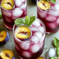 To make this tasty drink, gather these ingredients: - 2 cups brewed kombucha (either store-bought or made at home) - 1 cup ripe plums, pitted and finely chopped - 1 tablespoon fresh ginger, finely grated - 2 tablespoons honey or maple syrup (adjust based on your preference) - Juice of 1 fresh lime - Sparkling water (optional, to add extra fizz) - Fresh mint leaves for garnish These items create a blend of sweet, tart, and spicy flavors. The kombucha gives it a refreshing zing. Plums add natural sweetness, and ginger brings warmth. If you can't find plums, try ripe peaches or apricots. They will still bring a lovely taste. Instead of honey, you can use agave syrup or even stevia. The lime juice adds brightness, but you could swap it for lemon juice if needed. This drink is not just tasty; it's also good for you. Kombucha is full of probiotics, which help your gut health. Plums are packed with vitamins and antioxidants. They support your immune system and keep your skin healthy. Ginger helps with digestion and can reduce inflammation. This drink is a delightful way to enjoy health benefits! Start by gathering your ingredients. You need ripe plums, fresh ginger, honey, and lime juice. First, pit and chop the plums finely. Next, grate the ginger until you have one tablespoon. Add the plums, ginger, honey, and lime juice into a blender. Blend on high until smooth. This creates a sweet and tangy base for your drink. After blending, you must strain the mixture. Use a fine mesh sieve to separate the liquid from the pulp. Press down with a spoon to get all the juice. This step is key for a smooth drink. Now, take your freshly brewed kombucha. You can use store-bought or homemade. Pour the strained plum-ginger liquid into a mixing bowl. Gently add the kombucha and stir slowly. Be careful not to lose the bubbles in the kombucha. The fizz adds a fun touch to your drink. If you want more fizz, add a splash of sparkling water. This is optional but tasty! Taste the mixture and see if it needs more sweetness. If so, add a bit more honey or syrup and mix again. To serve, fill each glass with ice cubes. Pour the kombucha mixture over the ice. This keeps your drink cold and refreshing. For a lovely garnish, add fresh mint leaves on top. You can also add a slice of lime or a cherry for a pop of color. This drink is perfect for hot days or gatherings. It’s tasty, healthy, and looks great on the table. Enjoy your homemade Plum Ginger Kombucha Pop! For the complete recipe, check the Full Recipe section above. To make your Plum Ginger Kombucha Pop truly refreshing, focus on carbonation. Start with cold kombucha. The colder it is, the better the bubbles will hold. When mixing, stir gently. This helps keep the fizz alive. If you want more bubbles, add sparkling water just before serving. It gives an extra pop. Sweetness can change the whole drink. Taste your mixture before serving. If it’s too tart, add more honey or maple syrup. Start with a little, then taste again. You can mix in more if needed. Remember, the plums and ginger already bring natural sweetness. So, balance is key here. You can make your drink unique by adding flavors. Fresh herbs like mint or basil can elevate your drink. Try adding a slice of lime or lemon for extra zing. You could also add a hint of cinnamon for warmth. Experiment with the ingredients to suit your taste! This is your drink, so have fun with it. For the full recipe, check out the [Full Recipe]. {{image_4}} You can mix things up by using different fruits. Instead of plums, try peaches or cherries. These fruits add new flavors and colors. You can also blend berries like strawberries or blueberries for a sweet twist. Each fruit offers unique taste and health benefits. Experiment with what you have at home or what’s in season. You might create a new favorite! Sweeteners play a big role in your drink. If you want less sugar, consider using stevia or agave. Honey and maple syrup are great for a natural touch, but they can add more sugar. You can also try fruit juice for a hint of sweetness without added sugar. Taste as you go to find your perfect balance. For a fun twist, you can make an alcoholic version. Just add a splash of vodka or gin to your kombucha pop. It adds a new layer of flavor and makes it perfect for parties. Make sure to serve it responsibly and enjoy in moderation. This variation is a hit for gatherings or celebrations. For the full recipe, check out the Plum Ginger Kombucha Pop section! If you have extra Plum Ginger Kombucha Pop, store it in the fridge. Use a glass jar with a tight lid. This keeps the fizz and flavor fresh. Try to drink it within three days for the best taste. Make sure your brewing area is clean. Use sanitized jars and utensils. Allow your kombucha to ferment for the right amount of time. Too long can make it too sour. Check your kombucha daily and taste it to see if it’s ready. Homemade kombucha can last about one month in the fridge. Look for signs of spoilage. If you see mold or a strange smell, do not drink it. It should have a fizzy, tangy scent. If it smells off, it's best to toss it out. Always trust your senses! Kombucha is a fizzy drink made from sweetened tea and a special culture. This drink is loaded with probiotics. Probiotics are good for your gut health. They help balance your digestive system. Kombucha also has antioxidants. These help fight off free radicals in your body. Many people say it boosts energy and improves mood. Enjoying kombucha can also help with hydration. Yes, you can use store-bought kombucha. It is a great option if you are short on time. Just make sure to choose a brand that has live cultures. This way, you still get the health benefits. Store-bought kombucha works well in your Plum Ginger Kombucha Pop. You can find it in most grocery stores. You might find pre-made Plum Ginger Kombucha Pop at health food stores. Some cafes and juice bars sell it too. Check local markets that focus on fresh and healthy drinks. If you can’t find it, try making it at home. The [Full Recipe] I shared is simple and fun to make! Homemade kombucha lasts about one month in the fridge. After that, it may lose its fizz and flavor. Always check for any strange smells or signs of spoilage. If it tastes off, it’s best to throw it away. Keep it in a clean glass jar with a tight lid. This helps keep it fresh longer. Yes, you can ferment your Plum Ginger Kombucha Pop more if you want! This will give it a stronger taste. Just let it sit at room temperature for another day or two. Be careful, as it may build up more carbonation. Always check it to avoid overflow. Enjoy experimenting with flavor and fizz! In this blog post, we explored how to make Plum Ginger Kombucha Pop, from the essential ingredients to tasty variations. We covered tips for perfect carbonation and adjusting sweetness for your taste. Remember, this drink not only hits the spot but offers health benefits too. Keep experimenting with fruits and flavors to make it your own. Store leftovers properly to enjoy them later. Enjoy your homemade treat and share your creations with friends!