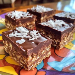 To make your no bake chocolate oat bars, you will need the following ingredients: - 2 cups rolled oats - 1 cup almond butter (or creamy peanut butter alternative) - 1/2 cup honey or pure maple syrup - 1/2 cup unsweetened cocoa powder - 1/4 cup chia seeds - 1/4 teaspoon fine sea salt - 1/2 teaspoon pure vanilla extract - 1/2 cup dark chocolate chips (dairy-free option) - 1/4 cup shredded coconut (optional garnish) These ingredients create a rich and chewy treat. The rolled oats give great texture. Almond butter adds a nutty taste while honey or maple syrup sweetens the mix. Cocoa powder brings the chocolate flavor that we all love. Chia seeds pack in extra nutrition, and the sea salt balances the sweetness. Vanilla extract adds warmth, while dark chocolate chips make each bite delightful. If you want, sprinkle some coconut on top for extra flair. You can find the full recipe in the article to guide you through the process. In a large bowl, start with the rolled oats. Add the chia seeds, cocoa powder, and salt. Mix these dry ingredients well. Make sure they are evenly combined. This step is key for flavor. Next, pour in the almond butter. If you prefer, you can use creamy peanut butter. Then add the honey or maple syrup. Use a sturdy spatula to blend everything together. You want a sticky mixture that holds together well. Now, gently fold in the vanilla extract. Add the dark chocolate chips next. If you like, toss in the shredded coconut too. Make sure these flavorings are mixed in evenly. This will enhance the taste of the bars. Get an 8x8-inch baking dish ready. Line it with parchment paper. Leave some overhang on the sides. This helps later when you remove the bars easily. Scoop the chocolate oat mixture into your lined dish. Use a spatula to press it down firmly. Make it even across the top. This step is important for shape and texture. Place the dish in the refrigerator. Let it chill for at least 2 hours. This helps the bars set. Once firm, lift them out using the parchment paper. Cut into squares or rectangles. Enjoy your tasty no-bake chocolate oat bars! For the full recipe, refer back to the ingredients list. To keep your no-bake chocolate oat bars fresh, wrap them well. Use plastic wrap or place them in an airtight container. Store them in the refrigerator. They will stay good for about a week. If you want to keep them longer, consider freezing them. For the best texture, use your hands when mixing. This helps all the ingredients blend well. Once mixed, press the mixture firmly into the dish. This helps the bars hold their shape. A good press is key for keeping them together. Serving your bars in a fun way can make them even better. Use a bright plate to add color. You can top them with a drizzle of melted chocolate. Sprinkling some shredded coconut on top also adds a nice touch. These small changes can make your bars look fancy and inviting. Enjoy your tasty treats! {{image_4}} You can swap out almond butter for peanut butter or sunflower seed butter. Each nut butter gives a different taste and texture. If you prefer a sweeter touch, use agave syrup instead of honey or maple syrup. These changes help you find the flavor that suits you best. Adding nuts like walnuts or almonds can boost the crunch factor. You can also mix in dried fruits such as raisins or cranberries for a sweet pop. Seeds, like pumpkin or sesame seeds, bring extra nutrients and flavor. Customize your bars to suit your tastes! To make these bars vegan, use maple syrup and dairy-free chocolate chips. For gluten-free bars, ensure that your oats are labeled gluten-free. These simple swaps let everyone enjoy this tasty treat without worries. To keep your no-bake chocolate oat bars fresh, store them in an airtight container. This prevents moisture and air from getting in. Place a piece of parchment paper between layers if you stack them. This way, they won’t stick together. You can freeze these bars for longer storage. Wrap each bar in plastic wrap, then place them in a freezer-safe bag. When ready to eat, thaw them in the fridge overnight. You can also microwave them for a few seconds if you want them warm. When stored properly, these bars last about a week in the fridge. If you freeze them, they can last up to three months. Keep an eye out for any off smells or colors, as these are signs they may be spoiled. Yes, you can use quick oats. Quick oats are more processed, so they cook faster. They will make the bars softer and less chewy. Rolled oats give a heartier texture. These bars last about one week in the fridge. Watch for changes in smell or texture. If they feel sticky or smell off, it’s time to toss them. You can use creamy peanut butter or sunflower seed butter. Both work well and add great flavor. Just ensure they are smooth and creamy for best results. Yes, refrigeration helps the bars set properly. It keeps them firm and prevents spoilage. Without refrigeration, they may become too soft or go bad faster. Absolutely! Try using sunflower seed butter or soy nut butter. These are great options for nut-free diets. They keep the bars tasty without using nuts. This post covers how to make tasty no-bake oatmeal bars. We looked at the right ingredients, step-by-step instructions, and helpful tips. You can customize the flavor and adjust for diet needs. Proper storage helps keep them fresh longer. Think of all the fun variations and add-ins you can try. With this guide, you can enjoy a healthy snack that fits your taste. Now, it's time to get mixing and create your own delicious bars!