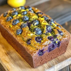 - 1 medium zucchini, finely grated - 1 cup fresh blueberries (or frozen for convenience) - 1 cup all-purpose flour - 1 cup whole wheat flour - 1 teaspoon baking powder - 1/2 teaspoon baking soda - 1/2 teaspoon salt - 1 teaspoon ground cinnamon - 1/2 cup vegetable oil (can substitute with melted coconut oil) - 1 cup granulated sugar (or adjust according to taste) - 2 large eggs, at room temperature - Zest of 1 lemon (approximately 1 tablespoon) - 2 tablespoons fresh lemon juice - 1 teaspoon vanilla extract The main ingredients bring a mix of flavor and texture. Zucchini adds moistness without a strong taste. Blueberries burst with sweetness and color. The two types of flour create a nice balance. Baking powder and baking soda help the bread rise perfectly. Cinnamon adds warmth to the mix. The oil keeps the bread tender, while the sugar brings sweetness. Eggs bind everything together, and the lemon zest and juice brighten the flavor. - Coconut Oil Substitute: Use melted coconut oil for a tropical twist. - Sweetener Adjustments: Try brown sugar for a deeper taste. - Flavor Enhancements: Add a pinch of nutmeg for more spice. Optional ingredients can change the bread’s flavor and texture. Using coconut oil adds a hint of coconut. Switching to brown sugar gives a caramel-like richness. A touch of nutmeg can lift the taste even more. These choices let you personalize your bread. For the full recipe, check the instructions above. - Preheating the Oven: First, set your oven to 350°F (175°C). This temperature helps the bread bake evenly. - Preparing the Loaf Pan: Take a 9x5 inch loaf pan. Lightly grease it with oil or line it with parchment paper. This makes it easy to remove the bread later. - Combining Dry Ingredients: In a medium bowl, whisk together the all-purpose flour, whole wheat flour, baking powder, baking soda, salt, and ground cinnamon. Mix until everything is well blended. Set this aside. - Mixing Wet Ingredients: In a large bowl, add the vegetable oil and granulated sugar. Whisk them together until creamy. This blend forms the base of your batter. - Incorporating Zucchini and Blueberries: Gently fold in the grated zucchini. Then, add the fresh blueberries. Be careful not to crush them. This keeps them whole and juicy in the bread. - Mixing Wet and Dry Ingredients: Gradually add the dry mix to the wet mix. Stir gently with a spatula until just combined. Do not overmix, as this can make the bread tough. - Pouring the Batter: Pour the batter into the prepared loaf pan. Use a spatula to spread it evenly. - Baking Time and Checks: Place the loaf pan in the oven. Bake for 55-60 minutes. To check if it's done, insert a toothpick in the center. It should come out clean or with a few moist crumbs. - Cooling the Bread: Once baked, take the bread out of the oven. Let it cool in the pan for about 10 minutes. Then, transfer it to a wire rack to cool completely. This helps keep the bread moist. For the full recipe, check out the details provided above. Enjoy your baking! Avoiding Overmixing Overmixing the batter can make your bread tough. Mix the wet and dry ingredients until just combined. You want to see some lumps. This helps keep your bread soft and light. Ensuring Moistness To keep your bread moist, use fresh zucchini. Grate it finely and squeeze out excess water. This keeps the bread from becoming soggy. You can also add a bit more oil if your batter feels dry. Serving Suggestions Slice the cooled bread and arrange it on a nice platter. You can serve it with butter or cream cheese. This makes for a delightful snack or breakfast treat. Garnishing Ideas For an extra touch, sprinkle powdered sugar on top. You can also drizzle a simple lemon glaze over the slices. Just mix powdered sugar with a little lemon juice for a sweet finish. Dealing with Dense Bread If your bread turns out dense, check your mixing method. Overmixing can cause this. You could also add a bit more baking powder to help it rise. Adjusting Sweetness If the bread is too sweet, reduce the sugar next time. You can also use less sugar if you like a tangy flavor. Taste the batter before baking to find your perfect balance. For the complete recipe and more tips, check out the Full Recipe. {{image_4}} You can make your lemon blueberry zucchini bread even better with some fun mix-ins. - Adding Nuts or Seeds: Chopped walnuts or pecans add a nice crunch. Sunflower seeds or flaxseeds boost nutrition too. Just fold in about 1/2 cup of your choice to the batter. - Different Fruit Combinations: Try adding raspberries or blackberries. They give a lovely tartness that pairs well with the lemon. You can swap the blueberries for about 1 cup of any berry you like. You can easily adapt this recipe to fit different diets. - Gluten-Free Option: Use a gluten-free flour blend instead of all-purpose and whole wheat flour. Brands like Bob’s Red Mill offer great options. Just make sure your baking powder is gluten-free too. - Vegan Adaptation: Replace the eggs with flax eggs. Mix 1 tablespoon of flaxseed meal with 2.5 tablespoons of water. Let it sit for a few minutes until thick. This keeps your bread moist and tasty. Change your bread with the seasons for new flavors. - Adding Spices for Fall: Try adding 1 teaspoon of nutmeg or pumpkin spice for a cozy fall twist. It brings warmth and depth to the lemon flavor. - Summer Berry Swaps: In summer, swap out blueberries for fresh peaches or strawberries. They bring a juicy sweetness that is perfect for warm days. Explore these options to create your perfect lemon blueberry zucchini bread. For the full recipe, check the earlier section. You can store leftover lemon blueberry zucchini bread at room temperature or in the fridge. If you choose room temperature, place it in an airtight container. This keeps it moist for about three days. If you want it to last longer, put it in the fridge. In the fridge, it can stay fresh for about a week. How to Freeze the Bread To freeze your zucchini bread, let it cool completely first. Wrap it tightly in plastic wrap. Then, place it in a freezer bag or airtight container. This keeps out air and moisture. You can freeze it for up to three months without losing flavor. Thawing Instructions When you want to enjoy your frozen bread, take it out of the freezer. Leave it in the fridge overnight to thaw. If you need it fast, you can also thaw it at room temperature for about two hours. Enjoy it warm or cold, just as you like! How Long it Lasts Lemon blueberry zucchini bread lasts about three days at room temperature. In the fridge, it can stay good for up to a week. If you freeze it, it can last for three months. The bread remains tasty as long as it is stored correctly. Always check for any signs of spoilage before eating. The bread is done when a toothpick inserted in the center comes out clean. You may see a few moist crumbs, which is okay. The top should look golden and slightly cracked. If it feels springy to the touch, it’s ready. Check it around 55 minutes, but it may need up to 60 minutes. Yes, you can use frozen blueberries. They are a great option. Just fold them in frozen to keep your batter cool. This helps prevent the bread from turning blue. Remember, the bread may take a few minutes longer to bake. You can use applesauce as a substitute for eggs. Use 1/4 cup of applesauce for each egg. Flaxseed meal also works well. Mix 1 tablespoon of flaxseed with 2.5 tablespoons of water. Let it sit for a few minutes to thicken. Yes, you can make mini loaves! Just adjust the baking time. Mini loaves usually bake for about 25 to 30 minutes. Keep an eye on them, and test with a toothpick. They should be done when the toothpick comes out clean. To boost the lemon flavor, add more lemon zest. You can also increase the lemon juice slightly. A teaspoon or two more can make a big difference. If you want an extra kick, try adding a bit of lemon extract. For an added treat, a lemon glaze on top is tasty. For the full recipe, check the notes above. You learned about the key ingredients for a tasty loaf. We covered important steps, tips, and variations for baking success. This guide helps you enjoy baking and customizing your bread. Remember, experimenting with flavors can make your bread unique. Whether you go for gluten-free or vegan, the options are endless. Follow these steps, and you'll bake a delicious treat. Enjoy your creation!
