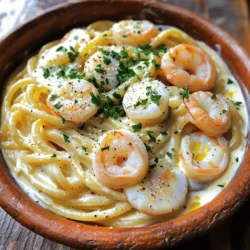 - 300g spaghetti - 200g shrimp, peeled and deveined - 200g scallops - 100g calamari, sliced into rings - 1 cup heavy cream - 1 cup seafood broth - 3 cloves garlic, minced - 2 tablespoons olive oil - 1 tablespoon fresh lemon juice - Salt and freshly ground black pepper to taste - 1 teaspoon red chili flakes (optional for heat) - 2 tablespoons fresh parsley, finely chopped - Grated Parmesan cheese for serving I love using fresh seafood in this creamy seafood spaghetti. The shrimp, scallops, and calamari give it a rich flavor. You can pick any seafood you like, but these are my favorites. The heavy cream and seafood broth create a thick, smooth sauce that hugs the pasta perfectly. Garlic and olive oil add a base of flavor that makes the dish shine. A splash of lemon juice brightens it all up. You can add red chili flakes if you want some heat. I often do for that extra kick! Don't forget the parsley and Parmesan cheese on top. They add a fresh touch and a savory finish. You can find the full recipe with all the steps and tips to make this dish at home. - Bring a large pot of salted water to a boil. - Add 300g of spaghetti and cook until al dente. - Reserve a small cup of pasta water before draining the spaghetti. Cooking pasta is simple. Make sure the water is salty like the sea. This gives flavor to the spaghetti. Cook it just right, so it has a nice bite. Al dente means “to the tooth,” which is perfect for this dish. Remember to save some pasta water; it helps later with the sauce. - Heat 2 tablespoons of olive oil in a large skillet. - Add 3 cloves of minced garlic and sauté for 1-2 minutes. - Add 200g of shrimp, 200g of scallops, and 100g of calamari. - Cook until the seafood is opaque, about 3-4 minutes. For the seafood, I love using shrimp, scallops, and calamari. The garlic adds a great aroma. Heat the oil first, then add the garlic. Cook it just until golden; too long will make it bitter. The seafood should cook quickly. You want it tender and juicy, not rubbery. - Pour in 1 cup of seafood broth and bring to a gentle simmer. - Add 1 cup of heavy cream and 1 tablespoon of fresh lemon juice. - Let it simmer for 3-5 minutes until it thickens. - Return the seafood to the skillet. The cream sauce is what makes this dish rich and tasty. The seafood broth adds depth, while the cream gives it a smooth texture. The lemon juice brightens it up, making it fresh. If the sauce is too thick, add some of the reserved pasta water. This helps combine everything perfectly. Now you have the steps to create a creamy seafood spaghetti that feels fancy but is simple to make. For the full details, check out the Full Recipe. Enjoy your cooking! To prevent overcooked seafood, cook it just until it turns opaque. This usually takes about 3-4 minutes. Keep an eye on it to avoid a rubbery texture. When preparing your pasta, cook it until al dente. This means it should be firm but not hard. Remember to reserve a bit of pasta water before draining. This water helps adjust the sauce later. For extra flavor, try adding fresh herbs like basil or dill. A sprinkle of fresh parsley adds a nice touch too. You can also use a dash of white wine for depth. When seasoning, taste as you go. A little salt and pepper goes a long way. If you want heat, add red chili flakes, but start with a small amount. Serve your creamy seafood spaghetti in large, shallow bowls. This gives a nice rustic look. Top with fresh parsley and a sprinkle of Parmesan cheese. For a pop of color, add a lemon wedge on the side. Drizzling a bit of olive oil on top enhances the dish's richness. These small touches make your meal feel special. For the full recipe, check out the Full Recipe section! {{image_4}} You can switch up the seafood in your creamy seafood spaghetti. Try using lobster or crab for a rich taste. These options add a special touch to the dish. If you want a vegetarian version, look for plant-based seafood. There are many brands that create tasty alternatives. These options are great for those who avoid meat but still crave seafood flavors. Creativity with the sauce can change the whole dish. To make a lighter sauce, use half-and-half instead of heavy cream. This will cut calories but keep it creamy. You can also play with flavors. Try adding pesto for a fresh twist or use a tomato base for a different taste. Each variation offers its own unique flavor, making it fun to experiment. What you serve with your pasta can enhance the meal. A fresh green salad pairs well, adding a crisp contrast. Garlic bread is another great choice for a cozy dinner. For drinks, a crisp white wine, like Sauvignon Blanc, makes a nice match. Its bright notes balance the creaminess. You can also serve a light sparkling water with lemon to cleanse your palate. Enjoying these side dishes will elevate your creamy seafood spaghetti experience. To store leftover creamy seafood spaghetti, place it in an airtight container. This keeps it fresh and tasty. The shelf life in the fridge is about three days. Make sure it cools down before sealing it. This helps avoid excess moisture. Reheating is simple and helps keep the dish creamy. For the microwave, place your portion in a bowl. Cover it with a damp paper towel. Heat for about 1-2 minutes, stirring halfway through. This keeps it from drying out. If you prefer the oven, preheat it to 350°F (175°C). Place the spaghetti in an oven-safe dish, cover it with foil, and heat for 15-20 minutes. This method helps maintain its texture and flavor. Creamy seafood spaghetti can freeze well, but the sauce may change slightly. To freeze, let it cool completely. Then, place it in a freezer-safe container. Label it with the date. It can last up to three months. When you’re ready to eat, thaw it overnight in the fridge. Reheat it gently on the stove or in the microwave, adding a bit of water or cream if needed. Enjoy your dish again! For the full recipe, check out the entire guide. For creamy seafood spaghetti, I recommend shrimp, scallops, and calamari. Shrimp cooks quickly and adds a nice sweetness. Scallops provide a rich taste and a lovely texture. Calamari brings a unique chewiness that balances well with the other seafood. You can mix in other options, like mussels or crab, if you like. These seafood choices create a rich flavor profile that pairs perfectly with the creamy sauce. Yes, you can! If you want to avoid heavy cream, consider using half-and-half or whole milk. You can even try coconut cream for a dairy-free option. Just keep in mind that these substitutes may change the flavor and texture a bit. If you use milk, add a little flour or cornstarch to help thicken the sauce. To add spice, you can use red chili flakes or fresh chopped chili peppers. Start with a small amount and taste as you go. You don’t want to overpower the seafood’s taste. Another option is to add a dash of hot sauce into the cream sauce. Just remember to balance the heat with the creaminess for the best flavor. This blog post covers how to make creamy seafood spaghetti. I shared key ingredients, cooking steps, and helpful tips. You learned how to prepare each seafood type and create a rich sauce. Consider variations for your taste, like using lobster or plant-based seafood. Don’t forget about storage tips for leftovers. Enjoy your cooking journey and impress others with your delicious dish!