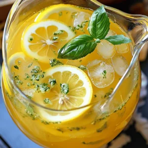 To make a refreshing Lemon Iced Tea, you will need: - 4 cups of water - 4 black tea bags (or green tea bags for a lighter taste) - 1/2 cup freshly squeezed lemon juice (about 3-4 medium lemons) - 1/4 cup honey or agave syrup (sweeten to your liking) - 1/4 cup fresh basil leaves, lightly crushed - Lemon slices for garnishing - Ice cubes for serving Each ingredient in this drink offers health benefits: - Lemon juice is high in vitamin C. This vitamin boosts your immune system. It also aids digestion and adds a bright flavor. - Tea contains antioxidants. These help fight free radicals in your body, promoting overall health. - Basil has anti-inflammatory properties. It can help reduce stress and improve digestion. - Honey or agave syrup can provide quick energy. They also offer natural sweetness without refined sugars. If you want to switch things up, here are some alternatives: - Tea types: You can use green or herbal teas instead of black tea. Each will change the flavor slightly. - Sweeteners: Use stevia or maple syrup if you want a different sweetness. You can also skip sweeteners for an unsweetened tea. - Herbs: Mint or rosemary can replace basil for a unique twist. They can add a fresh scent and taste. These ideas can help you customize your Lemon Iced Tea while keeping it delicious. For the full recipe, check out the Zesty Lemon Basil Iced Tea section. Making lemon iced tea is simple and fun. First, you brew the tea. Then, mix in lemon juice and honey. Next, add fresh basil for flavor. Finally, chill it and serve over ice. This drink is perfect for hot summer days. To start, bring 4 cups of water to a boil in a pot. Once boiling, remove it from heat. Add 4 tea bags and let them steep for 5 to 7 minutes. The longer you steep, the stronger the tea. While it steeps, squeeze the juice from 3 to 4 lemons into a bowl. Add 1/4 cup of honey or agave syrup to the lemon juice. Stir until the sweetener dissolves completely. After steeping, remove the tea bags. Mix the lemon juice and honey blend into the brewed tea. Finally, add 1/4 cup of crushed basil leaves and let it sit for 10 minutes. Next, strain the tea to remove the basil. Pour it into a pitcher and chill it in the fridge for at least 1 hour. When serving, fill glasses with ice cubes. Pour the chilled tea over the ice. For a nice touch, garnish with lemon slices and fresh basil. Enjoy your refreshing drink! If you want the full recipe, check out the Zesty Lemon Basil Iced Tea. To get the right sweetness, start with honey or agave syrup. Use about 1/4 cup for a nice balance. Adjust to your taste. If you want it sweeter, add a little more. If you prefer less sugar, use less. Always mix it well with lemon juice before adding to the tea. This way, the sweetness blends perfectly with the tartness of the lemon. One common mistake is steeping the tea for too long. If you steep black tea over 7 minutes, it can become bitter. Green tea should steep for even less time, around 3-5 minutes. Another mistake is not cooling the tea properly. Rushing this step can make your drink warm instead of refreshing. Lastly, avoid using too much lemon juice. It can overpower the flavor. Stick to the 1/2 cup as listed in the Full Recipe. Adding fresh herbs and fruits can elevate your iced tea. Basil is a great choice, as it pairs well with lemon. Crush the leaves slightly to release their oils before adding. You can also try mint for a cooling effect. For fruits, consider adding berries or slices of peaches. They add a subtle sweetness and nice color. Let the tea sit for a bit after adding these ingredients. This allows the flavors to blend well into your drink. {{image_4}} When you make lemon iced tea, you can choose to sweeten it. Sweetened tea uses sugar, honey, or agave. Unsweetened tea shows off the lemon's bright flavor. Start with the recipe and adjust to your taste. If you like it sweet, add more honey or sugar. For less sweetness, skip the sugar altogether. You can also try different sweeteners to find your favorite. Adding fruits can make lemon iced tea even better. Fresh fruits like strawberries, peaches, or raspberries can add a fun twist. Just slice them and toss them in the pitcher. Let the fruits sit in the tea for a while. This allows the flavors to mix. You can also freeze the fruit into ice cubes. This keeps your drink cold and tasty. Want a fizzy version? Try this sparkling lemon iced tea. First, make your iced tea as in the full recipe. After it cools, mix in sparkling water. Use a 1:1 ratio for a bubbly drink. You can add fresh lemon slices or mint leaves for extra flavor. This drink is perfect for hot summer days and parties. Enjoy the refreshing fizz! Store your lemon iced tea in a clean pitcher. Use a tight lid to keep it fresh. If you have leftovers, put them in the fridge right away. This keeps the tea cool and tasty. Avoid leaving it out at room temperature. The longer it sits out, the more its taste changes. Homemade lemon iced tea stays fresh for about 3 to 5 days in the fridge. After that, it loses flavor and freshness. Check for any changes in smell or taste before drinking. If it smells off, it’s best to toss it. You can use leftover lemon iced tea in fun ways. Try making lemon popsicles by freezing it in molds. You can also mix it with sparkling water for a fizzy drink. Add it to cocktails for a refreshing twist. This way, you enjoy every drop without waste! For the full recipe, check out the Zesty Lemon Basil Iced Tea . The best tea for Lemon Iced Tea is black tea. It gives a strong taste that pairs well with lemon. You can also use green tea for a lighter flavor. Both options work great. Black tea has a robust flavor, while green tea offers a fresh taste. Choose whichever you prefer! Yes, you can make Lemon Iced Tea ahead of time! It actually tastes better after chilling in the fridge. You can prepare it the day before your event. Just store it in a pitcher and keep it cold. When you're ready to serve, pour it over ice for a refreshing drink. To adjust the sweetness, simply change the amount of honey or agave syrup. Start with a quarter cup, then taste it. Add more if you like it sweeter. You can also try using other sweeteners like sugar or stevia. Remember, you can always add more, but you can't take it out! - Full Recipe for Zesty Lemon Basil Iced Tea We covered how to make delicious lemon iced tea using fresh ingredients. I shared health benefits and alternatives for sweeteners and tea types. I also provided step-by-step instructions to brew it just right and tips for perfect flavor. Remember to experiment with variations, like adding fruits or bubbly water. Proper storage will keep your tea fresh longer. Making this drink can be fun and tasty! Enjoy the process and your refreshing homemade lemon iced tea!