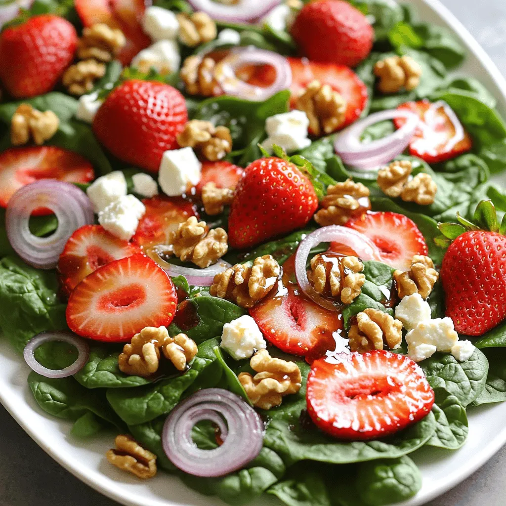Strawberry Spinach Salad Fresh and Flavorful Delight