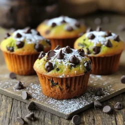 - 1 medium zucchini, grated (approximately 1 cup) - 1 cup all-purpose flour - 1/2 cup almond flour - 1/2 teaspoon baking soda - 1/2 teaspoon baking powder - 1/2 teaspoon ground cinnamon - 1/4 teaspoon salt - 1/2 cup brown sugar, packed tightly - 1/4 cup granulated sugar - 1/3 cup vegetable oil - 2 large eggs - 1 teaspoon pure vanilla extract - 1/2 cup semi-sweet chocolate chips Brown sugar adds moisture and a rich flavor. It makes your muffins soft and chewy. Granulated sugar gives a nice sweetness and a light texture. Using both creates the best balance. You get the flavor from brown sugar and the lift from granulated sugar. For these muffins, I prefer using more brown sugar. It gives a nice depth and pairs well with the zucchini. When it comes to chocolate chips, semi-sweet is my top choice. They melt beautifully and add a lovely sweetness without being too overpowering. You can also use dark chocolate for a more intense flavor. I recommend using good-quality chocolate chips. They make a big difference in taste. For a fun twist, mix in mini chocolate chips or even white chocolate chips. They add a different texture and flavor to your muffins. Try to keep a few chips aside to sprinkle on top. This makes the muffins look even more tempting. For the full recipe, refer to the instructions above. Start by preheating your oven to 350°F (175°C). For the muffin tin, you can use paper liners or spray it lightly with cooking spray. This will help keep the muffins from sticking. In a large bowl, whisk together the all-purpose flour, almond flour, baking soda, baking powder, ground cinnamon, and salt. Mix them well until combined. Set this bowl aside for later. In another bowl, mix the packed brown sugar and granulated sugar with the vegetable oil. Stir until the mix is smooth. Add the eggs one at a time. Make sure to mix well after each egg. Finally, stir in the pure vanilla extract for extra flavor. Now, take the grated zucchini and fold it into the wet mix using a spatula. Make sure it spreads evenly. Next, slowly add the dry mix to the wet mix. Use a gentle folding motion until just combined. Be careful not to overmix. Then, fold in the semi-sweet chocolate chips, saving a few for later. Spoon the batter into your prepared muffin cups. Fill each cup about three-quarters full. Sprinkle the reserved chocolate chips on top. Place the muffin tin in the oven and bake for 18 to 20 minutes. Check with a toothpick; it should come out clean when the muffins are done. Let the muffins cool in the pan for about 5 minutes. Then, move them to a wire rack to cool completely. For the full recipe, check the recipe section above. To make your muffins moist, use fresh zucchini. Grate it finely for better mixing. Do not squeeze out the zucchini’s moisture. This keeps the muffins soft. Use oil instead of butter for added moisture. Brown sugar adds extra moisture too. One common mistake is overmixing the batter. Mix only until combined. Overmixing can lead to tough muffins. Another mistake is skipping the resting time. Let the batter rest for 10 minutes before baking. This improves texture and flavor. Lastly, avoid baking at too high a temperature. Stick to 350°F (175°C) for best results. You can adjust the sweetness by changing the sugars. Use less brown sugar if you want less sweetness. You can also use less granulated sugar. If you like, add a bit of honey or maple syrup. Always taste the batter before baking. This way, you can find the right balance for your taste. For a fun twist, try adding a pinch of salt. It enhances sweetness and flavor. {{image_4}} To make these muffins gluten-free, swap the all-purpose flour with a gluten-free blend. Look for a mix that includes xanthan gum, as it helps mimic the texture of wheat flour. You can also use almond flour entirely. Use 1.5 cups of almond flour for a nutty twist. This keeps the muffins moist and delicious. Adding nuts or seeds brings extra crunch and nutrition. Walnuts, pecans, or sunflower seeds work well. Just add 1/2 cup to the batter when you fold in the chocolate chips. This adds flavor and texture, making your muffins even more satisfying. Get creative with flavors! You can add spices like nutmeg or cardamom for warmth. A teaspoon of almond extract gives a lovely twist. If you want a tropical vibe, add shredded coconut. These changes can make your muffins truly unique and delightful. For the full recipe, check the recipe section above! To keep your Zucchini Chocolate Chip Muffins fresh, store them in an airtight container. This helps retain moisture and flavor. Line the container with a paper towel to absorb any excess moisture. You can also wrap each muffin in plastic wrap for extra protection. When you want to enjoy a warm muffin, simply microwave it for 10 to 15 seconds. For a crispier texture, place it in the oven at 350°F (175°C) for about 5 minutes. This will bring back its original flavor and warmth. These muffins can last for about 3 days at room temperature. If you want to keep them longer, store them in the fridge for up to a week. For even more freshness, you can freeze them. They will stay good for about 2 to 3 months in the freezer. Just make sure to seal them well in freezer bags. You can replace some ingredients. Use whole wheat flour instead of all-purpose flour. This adds fiber. You can also cut the sugar by half. Try using honey or maple syrup as a sweetener. Applesauce is a great substitute for oil. It keeps muffins moist and reduces fat. You can add nuts or seeds for extra nutrition too. Yes, you can freeze these muffins. First, let them cool completely. Then, wrap each muffin in plastic wrap. Place them in a freezer bag or airtight container. They can last up to three months in the freezer. When ready to eat, just thaw them at room temperature. You can also warm them in the microwave. Feel free to get creative! You can add chopped nuts, like walnuts or pecans. Dried fruit, like raisins or cranberries, works great too. For a twist, try adding spices like nutmeg or ginger. You could even swap chocolate chips for white chocolate or peanut butter chips. The options are endless! You can find the full recipe for Zucchini Chocolate Chip Muffins in the section above. It includes all the steps and tips to make them perfectly. Enjoy your baking! Zucchini Chocolate Chip Muffins are easy and fun to make. We covered the best ingredients and how to prepare them. You learned how to get moist muffins and avoid mistakes. You can even customize this recipe to fit your tastes. Remember to store them right to keep them fresh. These muffins are great for breakfast or snacks. They show that healthy and tasty can go hand in hand. Enjoy baking your new favorite treat!