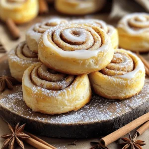 - 4 cups all-purpose flour - 1 packet (2 1/4 teaspoons) active dry yeast - 1 cup milk, warmed to about 110°F (43°C) - 1/2 cup granulated sugar - 1/3 cup unsalted butter, melted and slightly cooled - 2 large eggs, at room temperature - 1 teaspoon salt - 1 tablespoon ground cinnamon - 1/2 cup packed brown sugar - 1/3 cup raisins or chopped nuts (optional) - 1 cup powdered sugar (for icing) - 1 tablespoon vanilla extract - 2 tablespoons milk (for icing) The quality of your ingredients matters. Fresh yeast gives the best rise. Use good flour for texture. Milk should be warm, not hot, to help the yeast thrive. You can swap regular milk for almond or oat milk for a dairy-free option. Use coconut oil instead of butter if you want a vegan version. These small changes can make big impacts on flavor and texture. Experiment to find what works best for you. Enjoy creating your perfect cinnamon rolls! For the complete process, check the Full Recipe. To start, you need to activate the yeast. In a large bowl, pour in the warm milk. Add the granulated sugar. Gently sprinkle the active dry yeast on top. Let it sit for about 5 minutes until it becomes frothy. This shows that your yeast is alive and ready to work. Next, incorporate the eggs and melted butter. Whisk them into the yeast mixture until smooth and fully combined. The butter should be warm but not hot. This helps the eggs blend well without cooking them. Now it's time to knead the dough. Dust a clean surface with flour. Turn the dough out onto this surface. Knead it for about 5 to 7 minutes. You want the dough to feel smooth and elastic. If it sticks to your hands, add a little more flour. Once kneaded, form the dough into a ball. Place it in a greased bowl and turn it to coat with oil. Cover the bowl with a clean kitchen towel. Let it rise in a warm spot for about 1 hour, or until it doubles in size. This is very important for soft rolls. After the dough has risen, punch it down gently. This releases the air trapped inside. Roll it out on a floured surface into a rectangle. Aim for about 1/4 inch thick. Use a rolling pin for an even thickness. Brush the rolled-out dough with melted butter. In a small bowl, mix brown sugar and cinnamon. Sprinkle this mixture over the butter. If you want, add raisins or nuts for extra flavor. Now, starting from one long edge, tightly roll the dough into a log. Pinch the seam at the end to seal it well. Cut the log into 12 equal pieces. Use a sharp knife or a bench scraper for clean cuts. Place these rolls in a greased baking dish, with their sides touching. Cover them with a towel and let them rise for another 30 minutes. Preheat your oven to 350°F (175°C). This step is crucial for a good bake. Bake the rolls for 25 to 30 minutes. Look for a golden brown color on top. They should feel firm to touch but spring back slightly. While they bake, you can prepare the icing. In a bowl, whisk together powdered sugar, vanilla extract, and milk. Aim for a smooth, creamy consistency. Once the rolls cool for a few minutes, drizzle the icing over them. This makes them look and taste amazing. For a full recipe, refer to the section above. To make your cinnamon rolls light and fluffy, use fresh yeast. Fresh yeast works like magic in dough. Always let your dough rise in a warm spot. This helps it grow big and soft. Kneading is key. You want to knead until the dough is smooth and elastic. This can take about 5 to 7 minutes. If the dough sticks to your hands, add a little flour. But don’t overdo it; too much flour can make them dense. Watch out for common pitfalls. If your dough does not rise, check your yeast. Old yeast won't work well. Also, be careful not to roll the dough too thin. A thick roll gives you that soft bite. When serving your cinnamon rolls, presentation matters. Use a wooden platter for a cozy look. Dust the rolls with powdered sugar for a snowy effect. You can even add whole cinnamon sticks or star anise for a pretty touch. Cinnamon rolls pair perfectly with coffee or tea. The warmth of the drink complements the sweet rolls. You can also serve them with fresh fruit. Slices of orange or berries add a great pop of color and flavor. Enjoy your cinnamon rolls warm for the best taste! {{image_4}} You can change the flavor of your cinnamon rolls easily. Adding chocolate chips or nuts brings a fun twist. I love using walnuts or pecans for extra crunch. You can also try pumpkin spice. Just add some pumpkin puree and spice mix to the dough. Apple cinnamon rolls are another great option. Simply mix in diced apples with the cinnamon sugar filling. This adds sweetness and moisture. The classic cream cheese frosting works great for these rolls. To make it, mix 1 cup of cream cheese with 1/2 cup of butter. Add 2 cups of powdered sugar and 1 teaspoon of vanilla. Whisk until smooth and creamy. If you want a different flavor, try a maple glaze. Combine 1 cup of powdered sugar with 2 tablespoons of maple syrup and 1 tablespoon of milk. Stir until it's smooth. This adds a rich, sweet flavor to your rolls. For more fun, feel free to experiment with different icings. Each option will give your cinnamon rolls a fresh twist! To keep leftover cinnamon rolls soft and delicious, store them properly. Place them in an airtight container. This helps trap moisture and keeps them fresh. If you do not have one, wrap the rolls in plastic wrap. Make sure to seal them tightly to avoid air exposure. - Use these containers for storage: - Airtight plastic container - Glass storage jar with a lid - Aluminum foil for wrapping When you want to enjoy the rolls again, reheating is key. You can use the oven or microwave. The oven gives the best results. Preheat it to 350°F (175°C). Place the rolls on a baking sheet and cover them with foil. Heat for about 10 minutes. This warms them without drying them out. For the microwave, use a microwave-safe plate. Heat one roll at a time for about 15-20 seconds. Add a small cup of water in the microwave to keep them moist. This helps maintain their softness after reheating. How to make cinnamon rolls rise quicker? To speed up rising, find a warm spot for your dough. You can turn your oven on low for a few minutes and then turn it off. Place the bowl inside. The warmth helps the yeast work faster. Can I make cinnamon rolls ahead of time? Yes, you can! Prepare the rolls and place them in the fridge overnight, covered. When ready, let them sit for about 30 minutes at room temperature before baking. They will rise as they warm. What can I do if my dough is too sticky? If your dough is sticky, add a little more flour. Start with a tablespoon at a time. Mix well until the dough is soft but not overly sticky. Kneading helps too! How to prevent the rolls from drying out? Keep the rolls moist by covering them with a towel while they rise. After baking, store them in an airtight container. This keeps them soft and fresh for longer. Can I freeze homemade cinnamon rolls? Absolutely! You can freeze the unbaked rolls before the second rise. Place them in an airtight bag and freeze. When you’re ready, let them thaw in the fridge overnight and bake as usual. - For more baking guidance, check out online forums or cooking blogs. They often share tips and tricks from experienced bakers. - Try related recipes like blueberry muffins or banana bread for more delicious breakfast treats. This recipe is for Cinnamon Swirl Dream Rolls. The main ingredients include flour, yeast, milk, sugar, butter, eggs, and cinnamon. You’ll also need brown sugar, raisins or nuts, and ingredients for icing. For this recipe, gather the following tools: - Large mixing bowl - Wooden spoon or stand mixer with a dough hook - Rolling pin - Sharp knife or bench scraper - 9x13 inch baking dish - Clean kitchen towel These items will help you create soft and delicious cinnamon rolls in no time. In this article, we explored the ingredients and steps to make perfect cinnamon rolls. We discussed the significance of quality ingredients and shared tips for kneading, rising, and baking. Remember, avoiding common mistakes can lead to fluffy rolls. Final thoughts: With creativity in flavors and icing, you can make these treats your own. Enjoy the process and savor the delicious results!