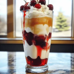 To make a Cherry Cola Cream Float, you need a few simple things: - 1 cup cherry cola (or your choice of cola) - 1/2 cup creamy vanilla ice cream - 1/4 cup heavy cream - 1 tablespoon cherry syrup (optional for added sweetness) - Fresh cherries, for a delightful garnish - Whipped cream (optional, for an extra treat on top) These ingredients create a perfect mix of flavors. The cherry cola adds a sweet and tangy taste, while the vanilla ice cream gives it creaminess. The heavy cream makes it rich and smooth. You can customize your float with some fun add-ins. Here are a few ideas: - A splash of chocolate syrup for a chocolaty twist - A scoop of cherry sorbet for extra cherry flavor - Crushed ice for a colder drink Feel free to experiment! Each add-in can change the taste and make your float unique. To create your Cherry Cola Cream Float, gather these tools: - A tall glass for serving - A mixing bowl for whipping cream - A hand mixer or whisk for whipping cream - A spoon for scooping ice cream These simple tools help you make the float easily. Having everything ready will let you enjoy your treat faster. For the full recipe, check the steps in the recipe section above. Start by grabbing a small bowl. Pour in the heavy cream. Use a hand mixer or a whisk. Beat the cream until soft peaks form. This takes just a few minutes. Once ready, set it aside for later. Next, take a tall glass. Pour the cherry cola in slowly. This helps keep the bubbles alive. Tilt the glass slightly while pouring. If you want it sweeter, add cherry syrup now. This makes a fun mix with the cola. Now it’s time to build your float. Carefully scoop vanilla ice cream. Place it on top of the cola. Make sure it pokes out a bit. Then, gently add the whipped cream on top. You can make it fluffy for a nice look. Finally, add fresh cherries for a lovely touch. Drizzle more cherry syrup if you like. Enjoy your Cherry Cola Cream Float right away! You can find the full recipe above. To keep your float bubbly, pour the cherry cola slowly. Tilt the glass while you pour. This helps keep the carbonation alive. Avoid stirring too much once the ice cream is in. Stirring can cause the fizz to go flat. Serve your float right away for the best experience. The longer it sits, the less fizzy it becomes. You can boost the flavor of your float in fun ways. Add a splash of cherry syrup for extra sweetness. A few drops of vanilla extract can enhance the vanilla ice cream. If you like a kick, try a hint of almond extract. Fresh mint leaves make a nice, refreshing touch too. Experiment with these additions to find your perfect flavor combo. A beautiful float is all about how you serve it. Use a tall glass to show off the layers. Start with the cola, then add the ice cream gently. Make your whipped cream a fluffy tower on top. Finish with bright, fresh cherries for color. You can drizzle extra cherry syrup on top for a glossy finish. Don’t forget a straw and a long spoon for easy sipping and scooping! For the complete recipe, check out the Full Recipe. {{image_4}} You can mix up your Cherry Cola Cream Float by using different sodas. Try root beer for a classic twist. Lemon-lime soda adds a bright, zesty taste. Even ginger ale can make a refreshing option. Each soda brings its own flavor. This allows you to find your favorite version. Vanilla ice cream is great, but you can explore other flavors. Chocolate ice cream adds a rich taste. Try cherry ice cream for more cherry goodness. Even a scoop of coffee ice cream can make it unique. Each flavor changes the float into something special. Garnishes make your float look amazing. Fresh cherries are a must. You can add sprigs of mint for a pop of color. Grated chocolate or crushed nuts can give a fun crunch. Drizzle more cherry syrup on top for extra sweetness. These little touches can make your float stand out. To keep things fresh, store any leftover cherry cola in a sealed bottle. This helps keep the fizz alive. For extra ice cream, place it in a tight container in the freezer. Heavy cream should go in the fridge, tightly closed. If you added cherry syrup, store that in a cool, dark place. You can prepare the whipped cream ahead of time. Just whip it up and store it in the fridge. It will stay good for about 2 days. You can also chill your cola in advance. But wait to combine everything until you're ready to enjoy the float. Mixing it too early will lose the fizz and fun. For fresh cherries, keep them in the fridge in a bag. Use them within a few days for the best taste. If you want whipped cream on top, add it just before serving. It does not hold well in the fridge. You want it to stay fluffy and light for your Cherry Cola Cream Float. Enjoy making it! The best soda for a float is cherry cola. It has a sweet, fruity taste. You can also use other colas or even root beer. Each soda gives a unique flavor to the float. I love using cherry cola because it pairs perfectly with vanilla ice cream. The mix of flavors is a real treat! Yes, you can make this float without heavy cream. If you skip it, your float will still taste great. You can use more vanilla ice cream instead. This keeps the creamy texture you want. You can also try using milk or half-and-half. Both options work well if you want a lighter version. Whipped cream stays good for about 2 to 3 days in the refrigerator. Make sure to store it in an airtight container. This keeps it fresh and fluffy. If it starts to look runny or separates, it’s time to throw it away. Always check before using to ensure it is still good! This blog post covered making a cherry cola cream float. You learned about key ingredients, tools, and step-by-step instructions. I shared tips to keep fizz, enhance flavor, and present your float beautifully. You can also explore customizations with different sodas and ice cream flavors. Lastly, I provided storage advice for any leftovers. Enjoy creating your perfect cherry cola cream float, and don’t forget to experiment!