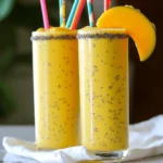 - 1 ripe mango, peeled and chopped into bite-sized pieces - 1 banana, sliced into rounds - 1 cup coconut milk (or almond milk for a nut-free alternative) - 1 tablespoon honey (or maple syrup for a vegan-friendly option) - 1/2 cup Greek yogurt (or a dairy-free yogurt alternative) - 1/4 teaspoon ground ginger (or freshly grated ginger for a spicier flavor) - 1 tablespoon chia seeds for an added nutritional boost - Ice cubes (optional, for a thicker and frostier smoothie) The Mango Bango Smoothie is a delicious mix of fresh and creamy. You need ripe mango for natural sweetness and great flavor. When you pick a mango, it should feel soft but not mushy. The banana adds a smooth texture. Make sure it is ripe, too; yellow with a few brown spots works best. Coconut milk gives the smoothie a rich and creamy base. If you want a nut-free option, almond milk is a good choice. Honey adds sweetness, but you can swap it for maple syrup if you prefer vegan options. The Greek yogurt adds protein and creaminess. For a dairy-free option, use a plant-based yogurt. Ginger gives the smoothie a spicy kick. You can use ground ginger or freshly grated ginger for a stronger taste. Chia seeds add fiber and nutrients, making this smoothie even healthier. If you want a thicker smoothie, ice cubes are great to add. This recipe is simple and quick to make. You will enjoy every sip! For the full recipe, check out the details above. Start by chopping the mango into small pieces. Use a sharp knife for this task. Make sure the mango is ripe for the best taste. A ripe mango feels soft and has a sweet smell. Next, slice the banana into rounds. Bananas should be yellow with a few brown spots for peak sweetness. Now, it’s time to blend. First, add the chopped mango. Then, place the sliced banana in the blender. Next, pour in the coconut milk. This adds a creamy texture. Follow that with the honey for sweetness. Add the Greek yogurt and ground ginger. The ginger gives it a nice kick. If you want a thicker smoothie, toss in some ice cubes. Blend on high speed until smooth. Stop to scrape down the sides if needed. This ensures everything mixes well. You want a creamy, thick texture without lumps. Taste your smoothie after blending. If it needs more sweetness, add extra honey or maple syrup. Blend again briefly to mix it in. Pour the smoothie into tall glasses carefully. Leave some space at the top for toppings. You can sprinkle chia seeds on top for a fun touch. A slice of fresh mango on the glass also looks pretty. Enjoy your Mango Bango Smoothie! For the complete recipe, check out the Full Recipe section. To get a thick and creamy smoothie, use frozen fruits. Frozen mango and banana make a great base. They blend well and add a nice chill. If you don’t have frozen fruit, you can add ice cubes. This adds thickness and a frosty feel. For those on special diets, try different sweeteners. Honey is a classic choice, but maple syrup works too. You can also use agave nectar for a vegan option. Adjust the sweetness based on your taste. You can add more ingredients to boost health. Try adding spinach for extra vitamins. A scoop of protein powder can also make it filling. You can add flaxseeds or more chia seeds for fiber. Balancing flavors is key. If your smoothie tastes too sweet, add a splash of lemon juice. This will brighten the taste. A pinch of salt can also enhance sweetness. Garnishing makes your smoothie look fancy. Sprinkle chia seeds on top for a fun texture. Add a slice of fresh mango on the rim for color. You can also use a colorful straw for a festive touch. For parties, serve the smoothie in small cups. This makes it easy for guests to grab and enjoy. You can place a small umbrella or a decorative pick on top to make it fun! {{image_4}} To make your Mango Bango Smoothie even more fun, try adding pineapple or coconut flakes. Pineapple adds a sweet and tart kick. Coconut flakes bring a chewy texture and tropical flavor. You can also sneak in some greens like spinach or kale. They blend well and boost nutrition without changing the taste much. Mixing your smoothie with other fruits can create exciting flavors. Try adding berries like strawberries, blueberries, or raspberries. Each berry brings its unique taste and color. You can also experiment with spices like cinnamon or nutmeg. Just a pinch can add warmth and depth to your drink. If you follow a vegan diet, you have easy swaps. Use maple syrup instead of honey for sweetness. Substitute Greek yogurt with a dairy-free option. For a gluten-free smoothie, you don’t need to worry. All the ingredients in this recipe are naturally gluten-free. These adjustments make the Mango Bango Smoothie friendly for many diets. Check out the Full Recipe to see how easy it is to make these changes! To keep your leftover Mango Bango Smoothie fresh, pour it into an airtight container. This helps prevent air from spoiling the taste. You can store it in the fridge for up to two days. The smoothie may separate, so give it a good shake or stir before drinking. You can freeze your smoothie for later. Just pour it into freezer-safe bags or containers. Leave some space for expansion as it freezes. For best quality, use it within three months. When you're ready to enjoy it, thaw the smoothie overnight in the fridge. You can also run the bag under warm water for a quick thaw. Blend it again if needed for a smooth texture. To make busy mornings easier, prep your smoothie ingredients in advance. Chop the mango and banana and store them in the fridge. You can combine dry ingredients like chia seeds and ginger in a small jar. When you're ready, just add the prepped fruits and other ingredients to your blender. This way, you can whip up a delicious Mango Bango Smoothie in minutes. A Mango Bango Smoothie is a fruity drink that bursts with flavor. It combines ripe mango, banana, and creamy coconut milk. This smoothie is sweet, thick, and tropical. Each sip feels like a sunny day. The ginger adds a hint of spice. You can enjoy it as a snack or breakfast. Yes, you can easily swap ingredients. If you don’t have mango, try pineapple or peaches. You can use almond milk instead of coconut milk for a nut-free option. If you're vegan, switch honey for maple syrup. Greek yogurt can be replaced with dairy-free yogurt. Get creative and adjust to your taste! To boost nutrition, add spinach or kale for greens. You can also use less honey or maple syrup for less sugar. Adding flaxseeds or protein powder can enhance the smoothie’s health benefits. Each of these options keeps the taste great while adding nutrients. Feel free to experiment with your choices! Making a Mango Bango Smoothie is quick and easy. It takes about 10 minutes to prep and blend. You can enjoy it right away. This makes it perfect for busy mornings or a fast snack. You can find the Full Recipe for detailed steps! The Mango Bango Smoothie offers a tasty way to enjoy healthy fruits. We covered key ingredients, step-by-step blending, and tips for a perfect drink. You can adapt the recipe easily for different diets. Remember to store leftovers smartly and think about meal prep for busy days. I hope you feel inspired to whip up this fun, colorful smoothie. Enjoy experimenting with flavors and sharing it with friends. You'll create a refreshing treat everyone will love.