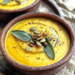 - 1 medium butternut squash, peeled, seeded, and cut into 1-inch cubes - 1 medium onion, finely chopped - 2 cloves garlic, minced - 2 tablespoons olive oil (divided) - 4 cups vegetable broth - 1 teaspoon ground cumin - 1/2 teaspoon ground nutmeg - Salt and freshly cracked black pepper to taste - 12 fresh sage leaves - 2 tablespoons unsalted butter - 1/2 cup coconut milk (optional, for a creamy texture) Roasting the butternut squash creates a rich flavor. It pairs well with spices. Onion and garlic add depth. The cumin and nutmeg give warmth to the soup. Don't forget salt and pepper; they enhance all the flavors. For a special touch, the crispy sage adds a great texture. If you want a creamy soup, the coconut milk works wonders. Each ingredient plays a role in making this soup cozy and delicious. Enjoy mixing these fresh ingredients for a warm bowl of goodness. - Preheat your oven to 400°F (200°C). - On a large baking sheet, mix the cubed butternut squash, chopped onion, and minced garlic. Drizzle with 2 tablespoons of olive oil. Season with salt, pepper, ground cumin, and nutmeg. Toss well to coat everything evenly. Spread the mixture in a single layer for even roasting. - Roast for 25-30 minutes, until the squash is tender and lightly caramelized. Stir halfway through to ensure even cooking. - In a small skillet, melt the butter over medium heat. - Carefully add the sage leaves when the butter melts. Sauté them for about 1-2 minutes until they turn crispy and fragrant. - Use a slotted spoon to transfer the crispy sage to a paper towel-lined plate to drain excess butter. - Once the squash is done roasting, transfer the mixture to a large saucepan. - Pour in the vegetable broth and bring it to a gentle simmer over medium heat. - Blend the soup with an immersion blender until it is smooth and velvety. If you want a creamier texture, stir in the coconut milk at this point and blend again. - Taste and adjust seasoning with salt and pepper if needed. Heat through for another 5 minutes, stirring occasionally. - Ladle the warm soup into bowls and top with crispy sage leaves for added texture and flavor. To get that sweet caramelization, start with a hot oven at 400°F. Cut the squash into 1-inch cubes. This size helps them cook evenly and brown nicely. Spread the cubes out on a baking sheet. Don’t crowd them. This step is key for even cooking. Stir halfway through to ensure all sides get that lovely color. Feel free to adjust the spices. Cumin and nutmeg add warmth, but you can try cinnamon or paprika for a twist. For the garnish, use fresh herbs like thyme or rosemary if you prefer. This gives a different flavor that pairs well with the soup. Serve the soup in deep bowls for a cozy feel. Drizzle some extra virgin olive oil on top. This adds richness and a nice shine. You can also sprinkle roasted pumpkin seeds for crunch. Pair it with crusty bread or a simple salad to complete the meal. Enjoy your warm bowl of soup! {{image_4}} You can make this soup creamy or keep it dairy-free. For a creamy soup, add coconut milk. This gives a rich taste without dairy. You can also use almond milk or cashew cream for a dairy-free twist. These options keep the soup smooth and tasty. Want to spice things up? Add a pinch of cayenne pepper or red pepper flakes. This gives your soup a nice kick. You can also try adding seasonal veggies like carrots or apples. They add a sweet twist and more nutrients. Don’t have butternut squash? Use sweet potatoes or pumpkin instead. Both give a similar flavor and texture. For broth, use chicken broth if you prefer. It adds a different depth to the soup. Experiment with what you have on hand! To keep your soup fresh, store leftovers in a glass or plastic container. Allow the soup to cool down first. Cover it tightly to avoid exposure to air. This helps prevent spoilage. For freezing, use freezer-safe bags or containers. Leave some space at the top of the container. Soups expand when frozen. Label the bags with the date. Your soup can last up to three months in the freezer. The best way to reheat is on the stove. Pour the soup into a pot over low heat. Stir often to keep it from burning. This helps maintain the flavor and texture. If you use a microwave, place the soup in a microwave-safe bowl. Heat in short bursts, stirring in between. This prevents hot spots. Aim for about 2 to 3 minutes of total heating time. Enjoy your warm, cozy soup! Yes, you can use frozen butternut squash. It saves time and is easy to use. Just thaw and add it directly to your pot. The flavor will still be great. However, fresh squash has a better texture when roasted. Roasted Butternut Squash Soup lasts about 3 to 5 days in the fridge. Store it in an airtight container to keep it fresh. Make sure to let the soup cool before sealing it. Yes, you can make this soup in advance. It tastes even better the next day. Just store it in the fridge after it cools. Reheat it on the stove or in the microwave before serving. You can serve this soup with crusty bread or a fresh salad. Grilled cheese sandwiches pair well too. Adding a sprinkle of roasted pumpkin seeds on top adds nice crunch. Enjoy this warm soup with your favorite sides! This blog post explored how to make a tasty Roasted Butternut Squash Soup. You learned the key ingredients, step-by-step preparation, and tips for perfecting the dish. I shared ways to customize flavors and variations, from creamy to dairy-free options. Storing and reheating tips help you keep leftovers fresh. With these guidelines, you can create a delicious meal that warms the heart. Enjoy experimenting and serving this dish to family and friends!