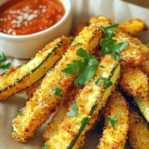 To make crispy air fryer zucchini fries, you need: - 2 medium zucchinis, sliced into fry-shaped sticks - 1 cup panko breadcrumbs - ¼ cup freshly grated Parmesan cheese - 1 teaspoon garlic powder - 1 teaspoon onion powder - ½ teaspoon smoked paprika - 2 large eggs - Salt, to taste - Freshly ground black pepper, to taste - Olive oil spray These ingredients form the base of your zucchini fries. The panko breadcrumbs and Parmesan cheese create a crunchy, savory coating. The spices add depth to the flavor. If you want to kick up the flavor, consider adding: - ½ teaspoon Italian seasoning - ¼ teaspoon cayenne pepper for heat - Fresh herbs like parsley or basil for garnish These options allow you to customize your fries. You can make them spicy or fresh, depending on your taste. These zucchini fries are not just tasty but also healthy. Here’s a quick look at the nutritional benefits: - Calories: Approximately 200 per serving - Protein: 8g - Carbohydrates: 20g - Fat: 10g - Fiber: 3g Using zucchini as the main ingredient gives you a boost of vitamins and minerals. You can enjoy these fries guilt-free while still satisfying your snack cravings. 1. Preheat your air fryer to 400°F (200°C). This step helps cook the fries evenly. 2. Grab a shallow mixing bowl. Mix panko breadcrumbs, Parmesan cheese, garlic powder, onion powder, smoked paprika, salt, and pepper. Stir until everything is combined well. 3. In another bowl, beat the eggs until they are blended and frothy. This will help the breadcrumbs stick. 4. Take the zucchini sticks. Dip each one into the eggs, letting the excess drip off. Then roll it in the breadcrumb mix, pressing gently to coat well. 5. Lightly spray the air fryer basket with olive oil. This helps prevent sticking. 6. Place the breaded zucchini fries in a single layer in the basket. Make sure not to overcrowd them. 7. Lightly spray the tops with olive oil to get them nice and crispy. 8. Cook for 10 to 12 minutes. Shake the basket halfway through. They’re ready when they turn golden brown and feel crispy. - Use panko breadcrumbs for extra crunch. They create a great texture. - Don’t skip the olive oil spray. It’s key for that golden color. - Always shake the basket while cooking. This helps fries crisp up evenly. - Let the fries cool for a minute after cooking. This improves their texture. Now, you can enjoy crispy and flavorful zucchini fries! To get the best coating on your zucchini fries, follow these steps: - Use panko breadcrumbs for extra crunch. - Mix your breadcrumbs with Parmesan cheese, garlic powder, onion powder, smoked paprika, salt, and pepper. This mix gives great flavor. - Dip each fry in beaten eggs first. This helps the crumbs stick well. - Roll the zucchini in the breadcrumb mix, pressing gently to coat. Make sure every fry is covered. If your fries do not turn out crispy, check these points: - Did you overcrowd the air fryer basket? Give the fries space to cook evenly. - Did you spray the fries lightly with olive oil? This helps them crisp up nicely. - Are you shaking the basket halfway through cooking? This promotes even browning. If they are soggy, you may need to cook them a little longer. To make your zucchini fries even tastier, try these seasonings: - Add Italian herbs like oregano and basil for a fresh taste. - Try a pinch of cayenne for some heat. - Experiment with lemon zest for a bright flavor. - Use different cheeses, like cheddar or feta, to shake things up. These tips will help you create your own perfect flavor profile! {{image_4}} If you want to make these zucchini fries gluten-free, use gluten-free breadcrumbs. Many brands offer great options. You can also crush gluten-free crackers as a substitute. These will give you the same crunch without the gluten. You can switch out Parmesan cheese for other types. Try cheddar, mozzarella, or even feta. Each cheese gives a unique flavor to the fries. For a stronger taste, go with aged cheddar. If you want creaminess, mozzarella works well. Spices can change the whole taste of your zucchini fries. Try adding cayenne pepper for heat. For a Mediterranean twist, add oregano or basil. If you like smoky flavors, smoked paprika is a great choice. Mix and match to find your favorite flavor combo! After enjoying your air fryer zucchini fries, let any leftovers cool down. Place them in an airtight container. Keep them in the fridge. They will stay fresh for up to three days. Make sure they are completely cool to avoid moisture build-up, which can lead to sogginess. When you're ready to eat your leftover fries, reheating is key. Preheat your air fryer to 350°F (175°C). Arrange the fries in a single layer. Heat for about 5 to 7 minutes. This will help them regain their crispiness. Avoid using the microwave, as it can make them soft and chewy. If you want to save zucchini fries for later, freezing is a great option. After breading the fries, place them in a single layer on a baking sheet. Freeze them for about 1 hour until solid. Then transfer them to a freezer bag. They can last for up to three months. When ready to cook, there's no need to thaw; just cook them in the air fryer for a few extra minutes. Yes, you can use regular breadcrumbs. However, panko gives a crunchier texture. It’s lighter and flakier. If you want that perfect crunch, stick with panko. But if you only have regular breadcrumbs, they will still work. Just keep in mind the texture may be less crispy. Zucchini fries are a healthy snack option. They are low in calories and high in vitamins. Zucchini is a great source of fiber, which helps with digestion. By air frying instead of deep frying, you cut down on fat and calories, making them even healthier. Pair them with a tasty dip, and you have a nutritious treat! If you don’t have an air fryer, you can bake them in the oven. Preheat your oven to 425°F (220°C). Follow the same steps to coat the zucchini fries. Place them on a baking sheet lined with parchment paper. Bake for about 20-25 minutes, flipping halfway through. Keep an eye on them until they turn golden brown. Enjoy! This blog post covered how to make tasty zucchini fries. We discussed the main and optional ingredients, and shared their nutrition facts. I walked you through step-by-step instructions for preparation and cooking in an air fryer. You got tips for crispiness and best coating practices. We explored variations for flavor and storage secrets. Remember, you can tweak the recipe to suit your needs. Try adding spices or different cheeses for a fun twist. Enjoy your delicious and healthy zucchini fries!