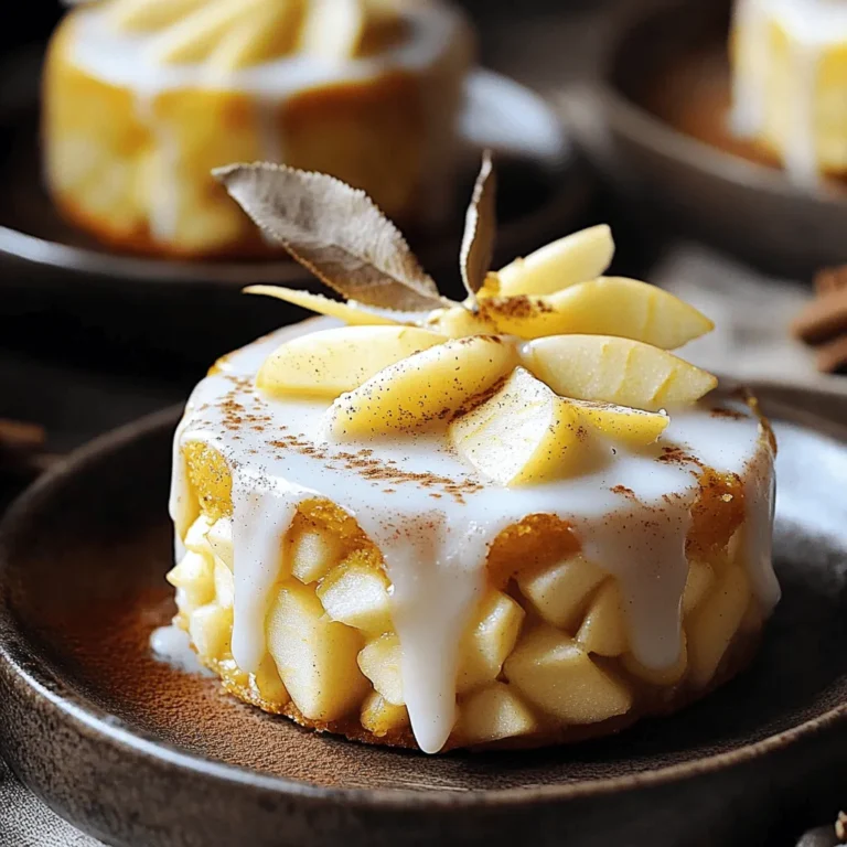 To make a delicious Apple Fritter Cake, gather these items: - 2 cups all-purpose flour - 2 teaspoons baking powder - 1 teaspoon baking soda - 1 teaspoon ground cinnamon - ½ teaspoon freshly grated nutmeg - ½ teaspoon salt - ¾ cup granulated sugar - ½ cup packed brown sugar - ½ cup unsalted butter, softened - 2 large eggs, at room temperature - 1 teaspoon pure vanilla extract - 1 cup buttermilk, at room temperature - 2 cups apples, peeled and diced (about 2-3 medium apples) - 1 tablespoon fresh lemon juice - ½ cup powdered sugar (for glaze) - 2 tablespoons milk (for glaze) If you need to swap some ingredients, here are some ideas: - Use whole wheat flour instead of all-purpose flour for a heartier cake. - If you lack buttermilk, mix 1 cup of milk with 1 tablespoon of vinegar. Let it sit for 5 minutes. - You can replace granulated sugar with coconut sugar for a different flavor. - Apples can be swapped for pears if you want a new twist. To bake this cake, you will need the following: - 9-inch round cake pan - Mixing bowls (one large and one medium) - Electric mixer - Whisk - Spatula - Measuring cups and spoons - Wire rack for cooling - Small bowl for the glaze Start by preheating your oven to 350°F (175°C). This step is vital for even baking. Grease and flour a 9-inch round cake pan. This helps the cake come out easily after baking. In a medium bowl, mix the diced apples with fresh lemon juice. Toss the apples well to coat them evenly. This keeps them from browning and adds a nice tart flavor. In a large bowl, whisk together the dry ingredients: all-purpose flour, baking powder, baking soda, ground cinnamon, nutmeg, and salt. Mix well to ensure even distribution. In a separate bowl, cream the softened butter with granulated and brown sugar using an electric mixer. Beat until light and fluffy, about 3-4 minutes. Add the eggs one at a time, mixing well after each. Finally, stir in the pure vanilla extract. Gradually blend the flour mixture with the butter mixture, alternating with buttermilk. Start with one-third of the dry mix, then half the buttermilk. Repeat this until all ingredients are combined. Do not overmix; a few lumps are fine. Carefully fold the diced apples into the batter using a spatula. This ensures they spread evenly without overworking the batter. Pour the batter into your greased cake pan. Smooth the top with a spatula. Bake in your preheated oven for 40-45 minutes. Check doneness by inserting a toothpick into the center. It should come out clean or with a few moist crumbs. While the cake bakes, prepare the glaze. In a small bowl, whisk together powdered sugar and milk until smooth. Adjust the thickness by adding more milk for a thinner glaze or more sugar for a thicker one. Once the cake cools for about 10 minutes, transfer it to a wire rack. Allow it to cool completely. Drizzle the glaze generously over the top before slicing and serving. To make your Apple Fritter Cake soft and moist, pay close attention to mixing. Do not overmix the batter; a few lumps are okay. This keeps the cake light. Use room temperature eggs and buttermilk. They blend better and help the batter rise well. If your cake turns out too dense, check your mixing method. You may have mixed too much. If it sinks in the middle, your oven may be too hot. Always use an oven thermometer to check. For dry cake, make sure to measure ingredients accurately, especially the flour. Serve warm slices of the cake on rustic plates. A light sprinkle of ground cinnamon adds a nice touch. Fresh apple slices make it look beautiful. For an indulgent treat, add whipped cream or vanilla ice cream on top. Enjoy with coffee or tea for a perfect dessert moment. {{image_4}} You can make your Apple Fritter Cake even better by adding nuts or dried fruits. Walnuts or pecans add a nice crunch. Chop them before mixing. Dried cranberries or raisins bring sweetness. Add about half a cup of your choice. Just fold them in with the apples. This small change makes the cake more exciting. If you want a gluten-free Apple Fritter Cake, swap the all-purpose flour. Use a gluten-free blend instead. Make sure the blend has a good mix of flours. This helps keep the cake moist and fluffy. Also, check that your baking powder is gluten-free. The taste will still be great! You can change up the glaze for fun. Instead of milk and powdered sugar, try maple syrup. It adds a warm, rich flavor. You could also use cream cheese for a tangy twist. Just mix cream cheese with a bit of milk and sugar. Drizzle your choice over the cooled cake. Each glaze gives the cake a new vibe! To keep your apple fritter cake fresh, store it in the fridge. Place it in an airtight container. If you want to freeze it, wrap it tightly in plastic wrap and then foil. This helps prevent freezer burn. You can freeze it for up to three months. When ready to eat, let it thaw in the fridge overnight. Reheating your cake is easy. If you prefer warm cake, use the oven. Preheat it to 350°F (175°C). Place the cake on a baking sheet and cover it with foil. Heat for about 10-15 minutes. You can also use the microwave. Heat individual slices for 15-20 seconds. Be careful not to overheat, or it may dry out. When stored properly, your apple fritter cake lasts about 5 days in the fridge. Check for any signs of spoilage, like mold or off smells. If you notice any changes, it’s best to discard it. Enjoy your cake while it’s fresh for the best flavor and texture! Apple Fritter Cake lasts about 3 to 4 days when stored at room temperature. Keep it in an airtight container to maintain its freshness. If you refrigerate it, it can stay good for up to a week. Just remember to let it come back to room temperature before serving. Yes, you can make this cake ahead of time. It tastes great even after a day or two. You can bake it, let it cool, and store it covered. If you want to glaze it, do so just before serving. This keeps the glaze fresh and tasty. The best apples for this cake are Granny Smith, Honeycrisp, or Fuji. These apples give the cake a nice balance of sweetness and tartness. Make sure to use firm apples. They hold their shape well during baking. If you don’t have buttermilk, don’t worry! You can make a quick substitute. Mix 1 cup of milk with 1 tablespoon of lemon juice or vinegar. Let it sit for 5 minutes. This will mimic buttermilk’s tangy flavor and work well in the recipe. Yes, you can use different pan sizes. If you use a smaller pan, check the cake a bit earlier. If you use a larger pan, it might need a few extra minutes. Always keep an eye on it while baking. A toothpick test helps to know when it’s done. In this blog post, we covered how to make a tasty Apple Fritter Cake. We explored key ingredients, their substitutes, and the equipment you need. I laid out simple steps, from preheating the oven to applying the glaze. Plus, I shared tips for texture and common issues. We also looked at fun variations and helpful storage info. Now, you can enjoy this delicious cake with friends and family. Happy baking!