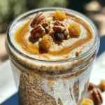 - 1 cup rolled oats - 1 cup almond milk (or any non-dairy milk of your choice) - 1 tablespoon chia seeds - 1 tablespoon pure maple syrup - 1 teaspoon pure vanilla extract - 1 teaspoon ground cinnamon - 1/4 cup Greek yogurt (or your favorite non-dairy yogurt) - 2 tablespoons raisins or chopped pecans (optional for added texture) - Additional ground cinnamon and maple syrup for serving When I make cinnamon roll overnight oats, I rely on a few key ingredients. Rolled oats form the base. They soak up all the flavors and become soft overnight. Almond milk gives a creamy texture. You can also use any non-dairy milk you prefer. Chia seeds help thicken the mixture and add nutrition. Next, I add flavor enhancers. Pure maple syrup brings sweetness. It pairs well with the rich vanilla extract. Ground cinnamon is a must for that cozy, cinnamon roll taste. Sometimes, I like to add Greek yogurt. It makes the oats creamy and adds protein. If you want some chewy bites, toss in raisins or chopped pecans. They offer a nice crunch. Finally, when serving, sprinkle a bit more cinnamon and drizzle some maple syrup on top. Each bite tastes just like a warm cinnamon roll! First, take a medium bowl. Combine 1 cup of rolled oats with 1 cup of almond milk. Add 1 tablespoon of chia seeds, 1 tablespoon of pure maple syrup, 1 teaspoon of pure vanilla extract, and 1 teaspoon of ground cinnamon. Stir this mix well. Make sure everything blends evenly for a smooth base. Next, add 1/4 cup of Greek yogurt to the oat mixture. This will make your oats smooth and creamy. If you like a bit of texture, gently fold in 2 tablespoons of raisins or chopped pecans now. These add a nice chewiness and flavor. Now, it’s time to portion the mixture. Divide it into two airtight containers or jars. Seal them tightly to keep everything fresh. Place these containers in your fridge. Let them chill overnight or for at least 4 hours. This soaking time helps the oats and chia seeds absorb the liquid and become soft. When you’re ready to eat, give the oats a good stir. If they seem thick, add a splash of almond milk to reach your desired creaminess. Before serving, finish with a sprinkle of cinnamon and a drizzle of maple syrup for extra flavor. Enjoy! To get the right texture for your overnight oats, start with almond milk. This milk adds a creamy taste. If your oats feel too thick, add more almond milk. A splash can make a big difference. For soaking time, aim for at least four hours. Overnight is best, as it softens oats and chia seeds fully. To give your oats a flavor kick, try different spices. Nutmeg, ginger, or cardamom can add fun twists. After soaking, you can add sweeteners like honey or agave syrup if you want more sweetness. Just remember, taste as you go! If you want to make several servings, prep them in advance. This way, breakfast is ready to go. Use airtight containers to keep oats fresh. Glass jars work well and look nice too. Store them in the fridge, and you're all set for the week! {{image_4}} If you want to make this recipe nut-free, you can easily swap the almond milk. Use oat milk, soy milk, or coconut milk. These options work well and keep the oats creamy. For yogurt, try using soy yogurt or coconut yogurt. Both give a nice texture. For flavor, think about adding a splash of orange juice or using a different sweetener. You can also try spices like nutmeg or cardamom. These changes can give your oats a fun twist without nuts. To make this dish vegan, ensure you use plant-based yogurt and milk. Check the labels to avoid any animal products. For a gluten-free version, make sure your oats are certified gluten-free. Most rolled oats are, but it's good to check. You can swap chia seeds with flax seeds if you prefer. Both work as thickeners. For sweetening, agave syrup or date syrup are great vegan options. These small swaps help meet dietary needs. Adding fruit can brighten up this dish! In spring and summer, try berries like strawberries or blueberries. In fall, diced apples or pears add a nice crunch. You can even mix in some pumpkin puree for a fall vibe. Nut butters like sunflower seed butter or tahini can add richness. Top your oats with seeds, granola, or coconut flakes for extra texture. These toppings make your breakfast feel special and seasonal. To keep your cinnamon roll overnight oats fresh, use airtight containers. This prevents air from drying them out. Glass jars work great, but any container with a tight seal will do. Make sure to fill the containers to the top to minimize air space. Store them in the fridge right after making them. This helps the oats soak up the flavors overnight. Your oats can last up to five days in the fridge. After that, they may lose taste and texture. Watch for signs of spoilage like a sour smell or mold. If the oats look dry or clumpy, it’s best to toss them. Fresh oats always taste better! To enjoy leftover oats, simply stir and eat them cold. If you prefer warm oats, microwave them for about 30 seconds. Add a splash of almond milk to make them creamy again. For a flavor boost, sprinkle some cinnamon or drizzle more maple syrup on top. Enjoy your cozy bowl of goodness! Yes, you can use instant oats. They cook faster and soak up liquid quickly. However, instant oats may become mushy. They don’t have the same chewy texture as rolled oats. If you want creamier oats, instant oats work well. Just reduce the soaking time to 2-3 hours. This recipe is great for meal prep. You can easily make multiple servings at once. Just double or triple the recipe and store them in airtight jars. Keep them in the fridge for up to 5 days. This way, you have a tasty breakfast ready to go. To lower the sugar, reduce the maple syrup to 1/2 tablespoon. You can also add mashed banana for natural sweetness. Another option is to use unsweetened almond milk. This keeps the flavor while cutting sugar. Adding spices like nutmeg can also enhance taste without extra sugar. This blog post covered the key ingredients for making delicious overnight oats. You learned about the base ingredients like rolled oats and almond milk, as well as flavor enhancers such as maple syrup and cinnamon. I also shared tips on achieving the perfect texture and keeping your oats fresh. Remember, experimenting with seasonal fruits or yogurt can keep things exciting. With these steps and ideas, you can whip up healthy breakfasts with ease. Enjoy your overnight oats, and don't fear trying new twists!