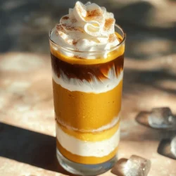To make your own Pumpkin Cream Cold Brew, gather these ingredients: - 1 cup cold brew coffee - 1/2 cup milk (your choice of dairy or non-dairy alternative) - 1/4 cup heavy cream (or coconut cream for dairy-free) - 2 tablespoons pumpkin puree - 1 tablespoon maple syrup (or your favorite sweetener) - 1/2 teaspoon vanilla extract - 1/4 teaspoon pumpkin pie spice - Ice cubes - Whipped cream (optional, for extra indulgence) - Ground cinnamon or nutmeg (for garnish) You can easily swap ingredients based on your taste: - Use almond or oat milk in place of regular milk for a lighter option. - Coconut cream works well instead of heavy cream if you want a dairy-free choice. - For sweeteners, honey or agave syrup can replace maple syrup. Adjust the amount based on your sweetness level. - If you don’t have pumpkin pie spice, mix cinnamon, nutmeg, and ginger as a quick substitute. Choosing fresh and good quality ingredients makes a big difference: - Look for cold brew coffee made from high-quality beans. This will give you a rich flavor. - Select real pumpkin puree, not pumpkin pie filling, for the best taste. - Choose full-fat heavy cream for a richer texture, or select good brands for dairy-free options. - Use pure vanilla extract for a more authentic taste. Avoid imitation vanilla for the best results. By selecting the right ingredients, you ensure a creamy and tasty drink that you'll love. To make your Pumpkin Cream Cold Brew, start with a bowl. Combine the heavy cream, pumpkin puree, maple syrup, vanilla extract, and pumpkin pie spice. Whisk it all together until smooth. This helps blend the flavors well. Taste it, and add more maple syrup if you want it sweeter. Next, grab a tall glass. Fill it with ice cubes, almost to the top. Then, pour the cold brew coffee over the ice, filling it up to about two-thirds full. Now, gently spoon the pumpkin cream mixture on top. Do this slowly to create layers. You want to see the dark coffee and the creamy pumpkin mix. If you want to go all out, add whipped cream on top. Finish it with a sprinkle of ground cinnamon or nutmeg. This adds a nice aroma and makes it look pretty. When you are ready to drink, use a straw or spoon. Stir it a little to mix the flavors. Enjoy every sip of this tasty drink! To get that perfect creamy texture, use heavy cream. If you want a dairy-free option, coconut cream works great. Make sure both are cold before mixing. This helps them blend better. Whisk the mixture well until it is really smooth. If you see lumps, keep whisking. The smoother it is, the creamier your drink will taste. Presentation is key to a great drink. When you layer the pumpkin cream, be gentle. Spoon it slowly to keep the layers separate. For a fun touch, use a festive straw. You can also add a cinnamon stick for extra flair. This makes your drink look special and inviting. Remember, a little sprinkle of spice on top not only looks good but adds to the smell. The better it looks, the more you'll want to drink it! To make this drink just right, you can change the sweetness. Start with the maple syrup. If you want it sweeter, add more syrup. You can also use honey or agave syrup for a different taste. If you like spices, play with the pumpkin pie spice. Add a bit more if you want a bolder flavor. You could even mix in a dash of nutmeg or clove for variety. Layering is key to a great look. Fill your glass with ice first. Then, pour the cold brew carefully over the ice. This helps keep the layers separate. When adding the pumpkin cream, use a spoon. Gently dollop it on top of the coffee. This lets the cream float and creates a beautiful look. You can also try pouring it slowly over the back of a spoon for a neat effect. To make your drink special, think about how you serve it. Use a fun straw to add flair. A cinnamon stick on the side looks nice and adds flavor. Consider decorating the whipped cream with a sprinkle of cinnamon or nutmeg. This adds aroma and taste. You can even try different garnishes like chocolate shavings or caramel drizzle for a unique twist. Enjoy your drink with friends and share the joy! {{image_4}} You can easily make this drink dairy-free or vegan. Just swap out regular milk and cream for non-dairy alternatives. Use almond milk, oat milk, or coconut milk for the base. For the cream, try coconut cream. It gives a rich texture without dairy. This way, everyone can enjoy a cozy sip of pumpkin goodness. Want to make your drink even more fun? Try adding flavors like chocolate or caramel. A drizzle of chocolate syrup on top can create a sweet twist. You can also mix in caramel sauce with the pumpkin cream. This adds a rich, buttery taste. Get creative and add spices like cardamom or nutmeg for extra warmth. This drink is great for many moments. For casual mornings, serve it with a fun straw and a dash of cinnamon. If you have friends over, make a big batch and serve it in a pitcher. Add festive garnishes like whipped cream and pumpkin pie spice. For cozy evenings, pair it with a warm cookie for a perfect treat. To keep your ingredients fresh, store them in airtight containers. Place leftover pumpkin puree in a small container and seal it well. You can store heavy cream in its original container. If you use non-dairy milk, keep it in its carton. Store maple syrup in a cool, dark place. You can make the pumpkin cream ahead of time. Just mix the heavy cream, pumpkin puree, maple syrup, vanilla extract, and pumpkin pie spice. Store it in the fridge for up to two days. When you are ready to serve, just whip it up again for fluffiness. Cold brew coffee can last in the fridge for about a week. If you make a big batch, just pour it into a sealed pitcher. The pumpkin cream mix stays fresh for two days in the fridge. After that, the flavors may fade. Whipped cream must be used within two days if made fresh. Yes, you can use regular brewed coffee. It will change the drink's taste. Cold brew is smoother and less bitter. If you use hot coffee, let it cool first. This way, you keep the drink chilled and refreshing. To reduce the sweetness, cut back on the maple syrup. You can also use less pumpkin puree. If you want more flavor without the sugar, add a pinch of salt. This trick helps balance the sweetness without adding more syrup. The best non-dairy milk depends on your taste. Almond milk adds a nice nutty flavor. Oat milk gives creaminess, making it great for this drink. Coconut milk offers a rich taste, especially if you like tropical flavors. Choose what fits your style! This blog covers everything you need for a Pumpkin Cream Cold Brew. We explored key ingredients, with tips on quality and substitutions. I shared step-by-step instructions and techniques to make it creamy and visually appealing. We discussed adjustments to sweetness and how to layer it right. I also offered dairy-free options and serving ideas. To wrap up, enjoy making this drink your own. Experiment with flavors and enjoy every sip!