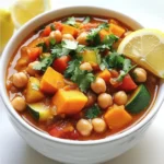 - 2 cans (15 oz each) chickpeas, well-drained and rinsed - 1 medium onion, finely chopped - 2 cloves garlic, minced - 1 medium sweet potato, peeled and diced into small cubes - 1 bell pepper, chopped - 1 medium zucchini, chopped into bite-sized pieces - 1 can (14 oz) diced tomatoes with their juices - 2 cups vegetable broth, preferably low-sodium - 1 tablespoon olive oil - 2 teaspoons ground cumin - 1 teaspoon ground coriander - 1 teaspoon smoked paprika - 1/2 teaspoon ground cinnamon - 1/2 teaspoon turmeric - Sea salt and freshly ground black pepper to taste - Fresh cilantro or parsley, chopped, for garnish - Juice of 1 fresh lemon Gathering the right ingredients is the first step to making this stew. Chickpeas offer protein and fiber. They add heartiness. The vegetables like sweet potato, bell pepper, and zucchini bring color and nutrition. You can choose any bell pepper color you like! The spices are key. They give the stew a warm, rich flavor. Cumin, coriander, and smoked paprika add depth. Cinnamon and turmeric offer warmth and earthiness. The broth adds moisture and helps blend all the flavors. Finally, fresh herbs like cilantro or parsley brighten the dish. A splash of lemon juice at the end adds a fresh twist. Enjoy gathering these fresh and healthy ingredients! 1. Sautéing aromatics Start by adding olive oil to the slow cooker. If it has a sauté feature, add the chopped onion and minced garlic. Cook for about 2-3 minutes. The onion should look clear. If your slow cooker does not sauté, just layer the onion and garlic first. 2. Layering vegetables Next, add the diced sweet potato, bell pepper, and zucchini. Spread them evenly across the bottom. This step builds a strong base for the stew. 3. Adding chickpeas and tomatoes Open two cans of chickpeas. Rinse and drain them well. Add the chickpeas on top of the veggies. Then, pour in the canned diced tomatoes with their juices. This adds a rich flavor to the stew. 4. Mixing spices and seasoning In a bowl, combine ground cumin, ground coriander, smoked paprika, ground cinnamon, turmeric, salt, and pepper. Mix them well. Sprinkle this spice mixture over the top of the veggies and chickpeas. 5. Cooking settings: Low vs. High Use a large spoon to mix everything gently. This helps the spices coat all the ingredients. Cover the slow cooker with its lid. Set it to cook on low for 6-8 hours or on high for 3-4 hours. Choose the setting that fits your schedule. 6. Finishing touches When cooking is done, stir in the juice of one fresh lemon. This adds brightness to the stew. Taste and adjust the seasoning if needed. Serve the stew hot, garnished with fresh cilantro or parsley. Enjoy the warm, comforting flavors of your slow cooker Moroccan chickpea stew! - Choosing the best chickpeas You can use canned chickpeas for ease. Look for low-sodium options to control salt. Rinse them well to remove extra salt and foam. If you prefer dried chickpeas, soak them overnight. This helps them cook faster and taste better. - Adjusting flavors to taste Taste your stew before serving. If it needs more flavor, add more spices or salt. A squeeze of lemon juice brightens up the dish. You can also add a pinch of cayenne pepper for heat. Adjusting flavors helps make it your own. - Enhancing texture with additional ingredients Want a heartier stew? Add more veggies like carrots or kale. You can also toss in some cooked quinoa for extra protein and texture. If you like it creamy, stir in a bit of coconut milk just before serving. Each addition can change the dish in fun ways. {{image_4}} You can easily change the veggies in this stew. Try adding carrots or green beans. You can also use butternut squash for a sweet twist. If you want to switch up the protein, lentils work great too. They add a nice texture. For grains, consider quinoa or farro. Both will add extra nutrients. This recipe suits everyone, vegan or not. Replace vegetable broth with chicken broth for a non-vegan option. You can also add chicken or sausage for more protein. They will add a hearty flavor to the stew. To spice things up, add some heat! A pinch of cayenne or a dash of hot sauce works well. If you love herbs, mix in fresh thyme or basil. They will bring a new depth to the dish. For a zesty twist, experiment with citrus. A splash of orange juice can brighten the flavors. You can also use lime juice instead of lemon for a different taste. Each of these additions brings its own charm to the stew. Don't be afraid to get creative! - Refrigeration tips: Once your stew cools, place it in an airtight container. It will stay fresh in the fridge for about 3 to 4 days. Make sure to label the container with the date. This helps you keep track of freshness. - Freezing guidelines: If you want to save it longer, freeze your stew. Use freezer-safe containers or bags. It can last for about 3 months in the freezer. When ready to eat, let it thaw in the fridge overnight before reheating. - Best methods for reheating: To warm your stew, use the stove or microwave. On the stove, heat it in a pot over medium heat. Stir it often until hot. In the microwave, place the stew in a safe dish. Heat it in 1-minute intervals, stirring between each, until hot. - Maintaining flavor and texture: When reheating, add a splash of broth or water. This keeps the stew from getting too thick. Stirring helps keep the flavors mixed well. Enjoy your tasty stew just as you made it! Can I use dried chickpeas? Yes, you can use dried chickpeas. Just soak them overnight. Cook them first until tender before adding to the stew. This ensures they cook evenly. How do I make this recipe spicier? To spice it up, add red pepper flakes or diced jalapeños. Adjust to your taste. You can also add a bit of cayenne pepper for heat. What to serve with Moroccan chickpea stew? This stew goes well with warm bread or fluffy couscous. Rice is also a good choice. Fresh salad can brighten the meal. How long does the stew last in the fridge? The stew lasts about 3-4 days in the fridge. Store it in an airtight container for best results. Always check for freshness before eating. Is this stew gluten-free? Yes, this stew is gluten-free. All the ingredients are safe for a gluten-free diet. Enjoy it without worry! This blog post covered how to make a hearty Moroccan chickpea stew. We explored key ingredients, step-by-step instructions, and essential tips. You learned how to substitute ingredients and enhance flavors. Proper storage and reheating methods help keep leftovers tasty. In cooking, don’t be afraid to experiment with spices and veggies. Enjoy the process and make the stew your own. Each bite will warm you up, body and soul.