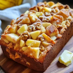 - 2 cups all-purpose flour - 1 teaspoon baking powder - 1/2 teaspoon baking soda - 1 teaspoon ground cinnamon - 1/4 teaspoon freshly grated nutmeg - 1/2 teaspoon salt - 1/2 cup unsalted butter, softened - 3/4 cup packed brown sugar - 2 large eggs - 1 teaspoon pure vanilla extract - 1/2 cup buttermilk - 2 medium apples (Granny Smith or Honeycrisp), peeled and diced - 1/2 cup chopped walnuts (optional) - 1/4 cup granulated sugar (for topping) - 1 teaspoon ground cinnamon (for topping) You can swap all-purpose flour with whole wheat flour for more fiber. Use coconut oil instead of butter for a dairy-free option. If you lack buttermilk, mix milk with lemon juice or vinegar. Apples can be any tart variety, like Fuji or Braeburn. If you dislike walnuts, try pecans or leave them out. - Calories: 190 - Total Fat: 8g - Saturated Fat: 4g - Cholesterol: 40mg - Sodium: 180mg - Total Carbohydrates: 28g - Dietary Fiber: 1g - Sugars: 10g - Protein: 3g This bread is tasty and can fit into a balanced diet. Enjoy each slice with a touch of butter or honey for extra flavor. 1. Preheat the Oven: Start by setting your oven to 350°F (175°C). Grab a 9x5-inch loaf pan and grease it lightly. Set it aside. 2. Mix Dry Ingredients: In a medium bowl, whisk together 2 cups of all-purpose flour, 1 teaspoon of baking powder, 1/2 teaspoon of baking soda, 1 teaspoon of ground cinnamon, 1/4 teaspoon of freshly grated nutmeg, and 1/2 teaspoon of salt. Once mixed, put this bowl aside. 3. Cream Butter and Sugar: In a large bowl, use a mixer to blend 1/2 cup of softened unsalted butter with 3/4 cup of packed brown sugar. Beat it on medium speed for about 3-4 minutes until it looks light and fluffy. 4. Add Eggs and Vanilla: Now, add 2 large eggs one at a time. Beat well after each addition. Pour in 1 teaspoon of pure vanilla extract and mix until combined. 5. Combine Ingredients: Gradually mix the dry ingredients into the wet mixture. Do this in three parts, alternating with 1/2 cup of buttermilk. Start with the flour and mix until just blended. Avoid overmixing to keep the bread light. 6. Fold in Apples and Nuts: Take a spatula and gently fold in 2 medium diced apples and 1/2 cup of chopped walnuts if you want some crunch. Make sure they are evenly spread in the batter. 7. Transfer to Pan: Carefully pour the batter into the loaf pan. Use a spatula to smooth the top. 8. Make the Topping: In a small bowl, mix 1/4 cup of granulated sugar with 1 teaspoon of ground cinnamon. Sprinkle this evenly over the batter in the pan. 9. Bake: Place the pan in the oven and bake for 55-65 minutes. To check if it's done, insert a toothpick in the center. It should come out clean or with a few moist crumbs. 10. Cool: Once baked, let it sit in the pan for about 10 minutes. Then, move the bread to a wire rack to cool completely before slicing. - Always use room temperature ingredients for better blending. - Mix until just combined to avoid dense bread. - Use a toothpick to check for doneness, as mentioned above. After baking, look for a golden brown crust. If the bread bounces back when touched, it's ready. Trust your toothpick test; it’s the best way to tell if your bread is perfectly baked! To keep your bread fresh, slice it only when ready to eat. Use a serrated knife for clean cuts. Store the bread in an airtight container at room temperature. If you need to keep it longer, wrap it in plastic wrap and place it in the fridge. This helps maintain moisture and flavor. Boost the taste by adding a pinch of extra cinnamon or nutmeg. Consider using different apples for varied flavors. Honeycrisp apples add sweetness, while Granny Smith offers a nice tartness. You can also mix in a handful of raisins or dried cranberries for extra sweetness and chew. If your bread is too dense, avoid overmixing the batter. Mix just until combined. If it sinks in the middle, check your oven temperature. An oven thermometer can help ensure accurate baking. If the top browns too quickly, cover it with foil during baking. This keeps the crust from burning while the inside cooks through. {{image_4}} You can change up the taste of your Apple Cinnamon Bakery Bread. Here are some fun ideas: - Spices: Try adding ginger or cardamom for a warm kick. - Fruits: Diced pears or dried cranberries can add sweetness. - Zest: A little lemon or orange zest brightens the flavor. Mix and match these options to find your perfect blend! Want to make this bread gluten-free? You can! Use these swaps: - Flour: Replace all-purpose flour with a gluten-free blend. - Baking Powder: Ensure your baking powder is gluten-free. These changes will help you enjoy this recipe without the gluten. Making this bread vegan is simple. Here are the steps: - Butter: Use coconut oil or vegan butter instead of unsalted butter. - Eggs: Replace eggs with flaxseed meal mixed with water or unsweetened applesauce. - Buttermilk: Make vegan buttermilk using almond milk and vinegar. These swaps keep your bread tasty while being plant-based! Finding fresh apple cinnamon bread is easy. Many local bakeries make their own. Look for bakeries that focus on artisanal bread. Ask if they have apple cinnamon bread. Many of these places use fresh apples. This adds great taste and texture. Support your local shops and enjoy their special recipes. You can also buy apple cinnamon bread online. Many grocery stores offer delivery. Look for retailers that sell local goods. Websites like Amazon Fresh or Instacart often have options. You can find specialty bakeries that ship nationwide. This is a great way to enjoy fresh bread without leaving home. Seasonal events are a fun way to find apple cinnamon bread. Farmers’ markets often have local bakers selling their goods. Check your town's calendar for food festivals. These events focus on fresh, quality ingredients. You can try different types of apple cinnamon bread. Plus, you support local businesses while enjoying delicious treats. Store your Apple Cinnamon Bakery Bread in an airtight container. This keeps it fresh and moist. You can also wrap it in plastic wrap or aluminum foil. For best results, place it at room temperature for up to four days. Yes, you can freeze this bread! Wrap it tightly in plastic wrap, then in foil. It can last in the freezer for up to three months. To enjoy, simply thaw it overnight in the fridge or at room temperature. Granny Smith and Honeycrisp apples are my favorites. They add a nice balance of tartness and sweetness. You can also try Fuji or Braeburn apples for a different flavor. To make this bread healthier, swap some ingredients. Use whole wheat flour instead of all-purpose flour. You can also reduce the sugar or use a natural sweetener. Adding more apples or nuts boosts nutrition too. Absolutely! Adding raisins or cranberries can enhance the flavor. Mix in about half a cup of your chosen dried fruit. This adds sweetness and a chewy texture, making your bread even more delightful. We explored how to make delicious apple cinnamon bakery bread. You found key ingredients, helpful tips, and step-by-step guides. I shared ways to enhance flavor and suggested ingredient swaps. For every slice, you now know the nutritional facts. Plus, I highlighted options for gluten-free and vegan variations. Enjoy your baking journey, and remember these simple tricks for great results!