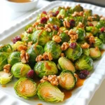 - 1 lb Brussels sprouts, trimmed and halved - 3 tablespoons olive oil - 2 tablespoons pure maple syrup - 1 tablespoon Dijon mustard - 2 cloves garlic, minced - Salt and pepper to taste These main ingredients create a wonderful mix of flavors. The Brussels sprouts are the star, bringing a nice crunch. Olive oil adds richness, while maple syrup offers sweetness. Dijon mustard gives a tangy kick, and garlic adds depth. Salt and pepper round out the taste. - 1/2 teaspoon red pepper flakes (optional for some heat) - 1/4 cup walnuts, chopped - 1/4 cup dried cranberries Adding red pepper flakes gives a spicy touch. Walnuts add crunch and healthy fats. Dried cranberries introduce a sweet and chewy element. These optional ingredients make the dish more exciting and textured. - Olive oil can be replaced with avocado oil. - Maple syrup can be swapped for honey for a different sweetness. - Dijon mustard can be changed to yellow mustard if needed. These substitutions allow you to adjust the recipe based on what you have. Each swap can change the flavor slightly but still keep the dish delicious. Feel free to experiment and make it your own! Start by gathering all your ingredients. You need Brussels sprouts, olive oil, maple syrup, mustard, garlic, salt, pepper, walnuts, and cranberries. Preheat your oven to 425°F (220°C). Lining your baking sheet with parchment paper helps with easy cleanup. 1. In a mixing bowl, blend olive oil, maple syrup, mustard, and minced garlic. 2. Season this mixture with salt and pepper. If you like heat, add red pepper flakes. Whisk until smooth. 3. Add the halved Brussels sprouts. Toss them until they are well-coated with the maple mustard mix. 4. Spread the Brussels sprouts on your baking sheet. Make sure they are in a single layer. 5. Roast them in the oven for 20 minutes. Stir halfway for even cooking. 6. In the last 5 minutes, sprinkle walnuts and cranberries on top. This adds crunch and sweetness. 7. When the sprouts are tender and caramelized, take them out of the oven. Let them cool slightly before serving. To get the best flavor, make sure the sprouts are dry before mixing. This helps them roast well. Space the sprouts out on the pan. If they are too close, they will steam instead of roast. Stir halfway through to keep them from burning. Always check for tenderness; they should be soft and golden. Enjoy the lovely mix of flavors and textures! To cook Brussels sprouts well, always select fresh ones. Look for firm sprouts with bright green color. Trim the ends and cut them in half for even cooking. Make sure to roast them in a single layer. This helps them brown nicely and get a crispy texture. Stir them halfway through cooking for even heat. A smooth glaze makes the dish shine. Combine olive oil, maple syrup, and Dijon mustard for the best flavor. Whisk them together until blended. If the glaze is too thick, add a bit more olive oil. If it’s too thin, add more mustard or syrup. The right glaze should coat the sprouts well but not drench them. Presentation adds joy to your meal. Use a large, colorful platter for serving. After roasting, drizzle any leftover glaze on top. This adds shine and flavor. For extra flair, sprinkle more cranberries and walnuts on top. The mix of colors makes the dish look inviting and tasty. Enjoy your meal with friends or family for an even better experience! {{image_4}} You can change the taste of your Maple Mustard Brussels Sprouts. Here are some fun ideas: - Bacon or Pancetta: Add crispy bits for a smoky flavor. - Cheese: Sprinkle feta or goat cheese for a creamy touch. - Lemon Zest: A hint of zest brightens the overall taste. - Herbs: Fresh thyme or rosemary can add an earthy note. Mix and match these to find your favorite combo! You can adapt this dish to fit the seasons. Here are some ideas: - Fall: Add roasted squash or apples for warmth. - Winter: Include root veggies like carrots or parsnips for heartiness. - Spring: Toss in fresh peas or asparagus for a bright flavor. - Summer: Add cherry tomatoes or zucchini for a fresh twist. Seasonal changes keep the dish exciting and fresh! You can easily make this dish vegetarian or vegan. Here’s how: - Maple Syrup: Ensure it’s pure and vegan-friendly. - Butter: Use vegan butter instead of regular if you want a richer flavor. - Nuts: Substitute walnuts for pecans or almonds for a different crunch. These small changes give you tasty options while keeping it plant-based! To keep your Maple Mustard Brussels Sprouts fresh, let them cool first. After they cool, place them in an airtight container. Store them in the fridge for up to three days. If you want to keep them longer, consider freezing. To reheat, preheat your oven to 350°F (175°C). Spread the sprouts on a baking sheet. Heat them for about 10 minutes or until warm. This keeps them crispy. You can also use a microwave, but the texture may be softer. Yes, you can freeze Brussels sprouts. First, blanch them in boiling water for three minutes. Then, cool them quickly in ice water. Drain and pack them in freezer bags. They can last for up to six months. When ready to use, thaw and roast as needed. You can use frozen Brussels sprouts. However, fresh sprouts work best. Frozen sprouts may lose some crunch. Thaw and drain them first to avoid excess water. This helps keep your dish crispy and tasty. To thicken the glaze, you can simmer it. Heat the maple syrup and mustard mix in a small pot. Cook it on low heat until it reduces and thickens. Another option is to add a bit of cornstarch mixed with water. Stir it in while cooking for a thicker texture. These sprouts pair well with many dishes. Try serving them with roasted chicken or grilled fish. They also go great with quinoa or rice for a vegetarian meal. Add a fresh salad for a balanced plate. This blog post shared the best way to make Maple Mustard Brussels Sprouts. We covered key ingredients, cooking steps, and tips for perfect results. Remember to experiment with flavors and variations to find your favorite mix. Proper storage keeps the sprouts fresh, and simple reheating makes easy meals. Exploring this dish can lead to delicious new ideas for your kitchen. Enjoy crafting this tasty recipe that fits your taste and needs!