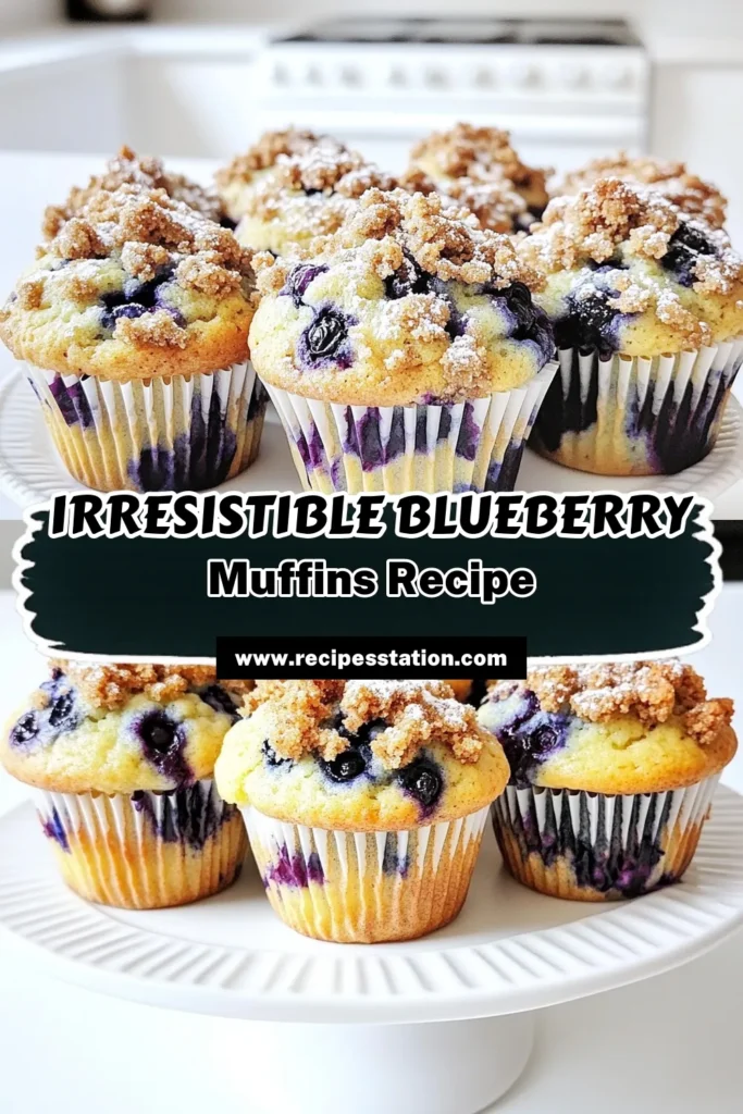 Indulge in the deliciousness of homemade blueberry streusel muffins! This easy recipe combines fresh blueberries with a crunchy streusel topping for a perfect sweet treat any time of day. Ideal for breakfast or a snack, you can whip up a batch in just 35 minutes. Click through to discover how to make these delightful muffins that are sure to impress your family and friends. Don't miss out on this tasty baked goodness! #BlueberryMuffins #BakingRecipes #MuffinLove #FoodieFavorites