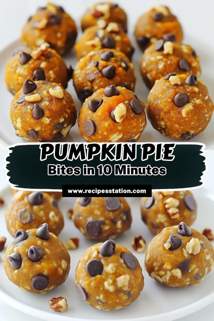 Looking for a delicious and healthy snack? Try these Pumpkin Pie Energy Bites! Packed with rolled oats, pumpkin puree, and a hint of pumpkin pie spice, they are perfect for satisfying your sweet cravings without the guilt. Quick to prepare, these bites are ideal for a post-workout boost or a midday treat. Click to explore the full recipe and enjoy a taste of fall all year round! #PumpkinPieBites #HealthySnacks #FallRecipes #EnergyBites