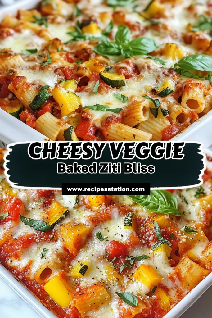 Discover a delightful Loaded Veggie Baked Ziti recipe that elevates your dinner game! This hearty veggie ziti combines fresh vegetables, creamy ricotta, and gooey mozzarella for a delicious vegetarian pasta bake. Perfect for meal prep or family gatherings, this baked ziti with ricotta is sure to please everyone at the table. Save this recipe for a satisfying and nutritious meal! #VeggieBakedZitiRecipe #LoadedBakedZiti #VegetarianPastaBake #HeartyVeggieZiti
