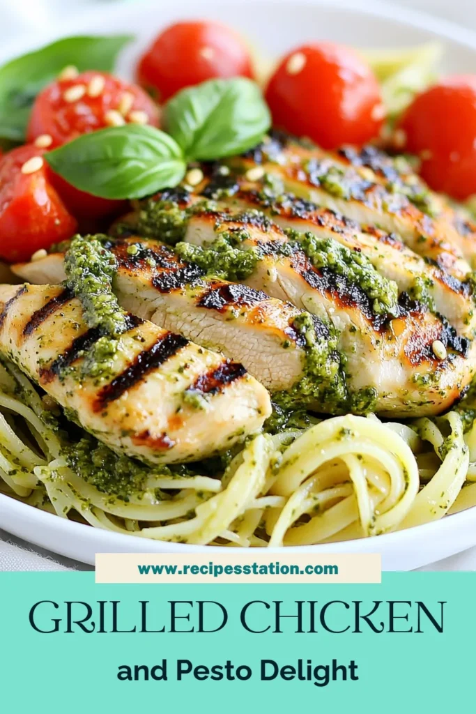 Discover the perfect herb grilled chicken recipe paired with a delicious pesto pasta recipe for an easy chicken pasta dish that will wow your taste buds. This grilled chicken with pesto is seasoned to perfection and served over flavorful basil pesto dressing. It's ideal for a quick weeknight dinner or impressing guests. Save this recipe for your next meal adventure! #HerbGrilledChicken #PestoPasta #EasyDinner #ChickenRecipes
