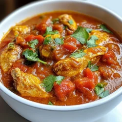 - 1.5 lbs chicken, cut into bite-sized pieces - 4 large tomatoes, pureed - 1 red bell pepper, pureed - 2-3 habanero peppers, pureed - 1 large onion, thinly sliced - 4 cloves garlic, finely minced - 1 tablespoon fresh ginger, grated or minced - 2 teaspoons ground coriander - 2 teaspoons ground cumin - 1 teaspoon dried thyme - 2 teaspoons curry powder - Salt to taste To make Spicy Nigerian Chicken Stew, you need fresh ingredients. Start with chicken, ripe tomatoes, and bell peppers. The habanero peppers bring the heat. Next, use a large onion, garlic, and ginger to enhance flavors. These aromatics add depth to your stew. For spices, ground coriander and cumin create warmth. Dried thyme and curry powder add earthy notes. Don’t forget salt to bring it all together. Gather these ingredients before you start. This makes cooking smooth and easy. You’ll enjoy the process and the tasty results! {{ingredient_image_2}} This blog post covered how to make a delicious Spicy Nigerian Chicken Stew. We explored key ingredients, from the tender chicken to the vibrant peppers and spices that add flavor. I shared step-by-step instructions for preparing, cooking, and serving the stew. You learned tips for customizing spice levels and various protein options for this dish. Lastly, we discussed storage tips to keep your stew fresh. Enjoy making this hearty meal, and feel free to experiment with the flavors!