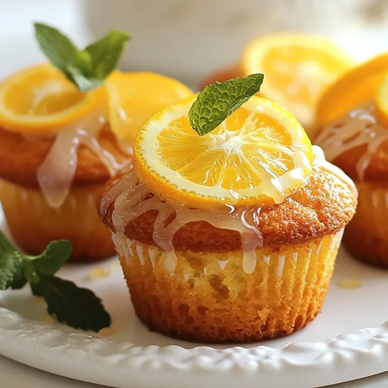 - 1 ½ cups all-purpose flour - 1 tablespoon baking powder - ½ teaspoon salt - 1 teaspoon ground ginger - ½ teaspoon ground cinnamon - ½ cup unsalted butter, softened - ½ cup honey - ½ cup packed brown sugar - 3 large eggs - 1 tablespoon fresh ginger, finely grated - Zest of 1 orange - ½ cup freshly squeezed orange juice - 1 teaspoon pure vanilla extract Each ingredient plays a key role in the flavor and texture. Here’s a detailed look: - All-purpose flour: This forms the base of your cakes, giving them structure. - Baking powder: It helps the cakes rise. Use one tablespoon for a light texture. - Salt: A little salt, just half a teaspoon, balances the sweetness. - Ground ginger: One teaspoon adds warmth and spice. - Ground cinnamon: Half a teaspoon brings a cozy flavor. For wet ingredients: - Unsalted butter: You'll need a half cup, softened to mix well. - Honey: Half a cup gives sweetness and a nice glaze. - Brown sugar: Use half a cup, packed, for a hint of caramel flavor. - Eggs: Three large eggs provide moisture and binding. - Fresh ginger: One tablespoon, grated, adds fresh zing. - Orange zest: The zest of one orange brightens the flavor. - Orange juice: Half a cup of fresh juice keeps the cake moist. - Vanilla extract: One teaspoon for that lovely aroma. These ingredients create a sweet and spicy flavor. They work together to make a perfect treat. Each one is vital for a delicious outcome. {{ingredient_image_2}} First, preheat your oven to 350°F (175°C). This step is vital for even baking. While the oven warms, let's prepare the muffin tin. Lightly grease each cup and dust with flour. If you prefer, use paper muffin liners for easy removal later. Now, grab a medium bowl. Sift together the all-purpose flour, baking powder, salt, ground ginger, and ground cinnamon. Sifting helps mix these ingredients well and gets rid of any lumps. Set this dry mix aside for later. In a large bowl, beat the softened butter, honey, and brown sugar together. Use a hand mixer or stand mixer for this. Mix until the mixture is light and fluffy, about 3-4 minutes. This step adds air and makes the cakes soft. Now, add the eggs one at a time. Make sure to mix well after each egg. After that, stir in the finely grated fresh ginger, orange zest, freshly squeezed orange juice, and vanilla extract until combined. Take the dry mixture you set aside. Gradually fold it into the wet mixture. Use a spatula to mix gently. Be careful not to overmix, or the cakes may turn out tough. Just mix until you don't see any dry flour. Now it's time to fill the muffin tin. Spoon the batter into each cup, filling them about two-thirds full. This gives the cakes room to rise. Bake the cakes in the oven for 18-22 minutes. To check if they are done, insert a toothpick into the center of one. If it comes out clean, they are ready! Once baked, let the tin cool for about 5 minutes before moving the cakes to a wire rack. Let them cool completely before you enjoy your tasty treats. Creaming the butter and sugar is key for light cakes. You want to mix them until fluffy. This process adds air to the batter. The result is a soft and airy texture. Use a hand mixer or stand mixer for the best result. Be careful not to overmix the batter. Once you add the dry ingredients, mix gently. Overmixing can lead to tough cakes. Fold the batter just until combined. This keeps your cakes light and fluffy. Orange ginger honey cakes are best served warm or at room temperature. You can enjoy them plain or with a dollop of whipped cream. For a fun twist, add a scoop of vanilla ice cream. This adds a creamy contrast to the sweet ginger flavor. Consider pairing the cakes with a cup of tea. The citrus notes of the cakes match well with herbal or black teas. For a festive touch, serve with fresh fruit or berries on the side. To make your cakes even more appealing, drizzle honey on top. A light layer adds extra sweetness and shine. You can use a spoon or a squeeze bottle for this. Garnish with thin slices of fresh orange. This adds color and enhances the orange flavor. A sprig of mint brings a pop of green and freshness. Together, these simple touches create an inviting dessert that looks as good as it tastes. Pro Tips Monitor Your Oven Temperature: Ovens can vary in temperature; using an oven thermometer can help ensure your cakes bake evenly and perfectly. Use Fresh Ingredients: For the best flavor, use fresh ginger and freshly squeezed orange juice. This will enhance the citrusy zing of the cakes! Don’t Overmix the Batter: To keep your cakes light and fluffy, mix the dry ingredients into the wet ingredients until just combined. Overmixing can lead to dense cakes. Cool Cakes Properly: Allow the cakes to cool in the pan for a few minutes before transferring to a wire rack. This helps prevent them from breaking apart. {{image_4}} You can switch out honey and brown sugar if you need to. For honey, use maple syrup or agave nectar. Both give a nice sweetness. If you want a lower-calorie option, try stevia or erythritol. For brown sugar, use coconut sugar or white sugar mixed with molasses. This keeps the rich taste. Want to add more flavors? You can mix in spices like nutmeg or cardamom. Both bring a warm touch. You can also add extracts like almond or lemon. These will change the taste and make the cakes unique. Try adding chopped nuts or dried fruit too. Pecans or cranberries are great choices. If you need gluten-free cakes, swap the all-purpose flour for almond or oat flour. These work well and keep the cakes moist. For vegan cakes, replace eggs with flax eggs. Just mix one tablespoon of ground flaxseed with three tablespoons of water. Let it sit for a few minutes, and it thickens up nicely. Use a vegan butter alternative for the butter. These swaps help everyone enjoy Orange Ginger Honey Cakes! To store leftover cakes, let them cool fully. Place them in an airtight container. You can also wrap each cake in plastic wrap. This keeps them moist and fresh. If you prefer, use a cake dome for easy access. These cakes stay fresh for about 3 to 5 days at room temperature. If you store them in the fridge, they can last up to a week. Just make sure they are well wrapped to avoid drying out. You can freeze these cakes for longer storage. Wrap each cake in plastic wrap, then place them in a freezer bag. They can last up to 3 months in the freezer. To thaw, place them in the fridge overnight or let them sit at room temperature for a few hours. Enjoy them warm by warming them in the oven for a few minutes. Orange ginger honey cakes are small, moist cakes bursting with citrus and spice. They blend sweet honey, zesty orange, and warm ginger. You get a soft texture with a slight crunch on the outside. The honey sweetens each bite while the orange zest adds brightness. The fresh ginger gives a lovely kick that dances on your tongue. Together, these flavors create a delightful treat perfect for any time of year. Yes, you can use different sweeteners! If you want to swap out honey, try maple syrup or agave nectar. These options will still give a nice sweetness with a unique flavor. You can also use granulated sugar or coconut sugar if you prefer. Just remember to adjust the liquid in the recipe. This way, you keep the batter's right texture. To make these cakes healthier, start with whole wheat flour instead of all-purpose flour. This adds fiber and nutrients. You can also reduce the amount of honey and brown sugar. Using a natural sweetener like applesauce can cut down on sugar too. Adding nuts or seeds boosts healthy fats and protein. Finally, use less butter or a plant-based alternative to lower saturated fats. Yes, you can make these cakes in advance! They stay fresh for a few days when stored properly. Let the cakes cool completely before wrapping them in plastic wrap. Store them in an airtight container at room temperature. If you want to keep them longer, you can freeze them. Wrap each cake tightly and store them in a freezer bag. Thaw them at room temperature before serving. This blog post covered how to make Orange Ginger Honey Cakes. We went through the ingredients, including dry and wet components. I offered step-by-step instructions on preparing, mixing, and baking. Tips for texture and serving added helpful insights. Variations allow for substitutions and dietary needs. Finally, I explained storage methods and answered common questions. By following these steps, you can create delicious and unique cakes. Enjoy every bite!