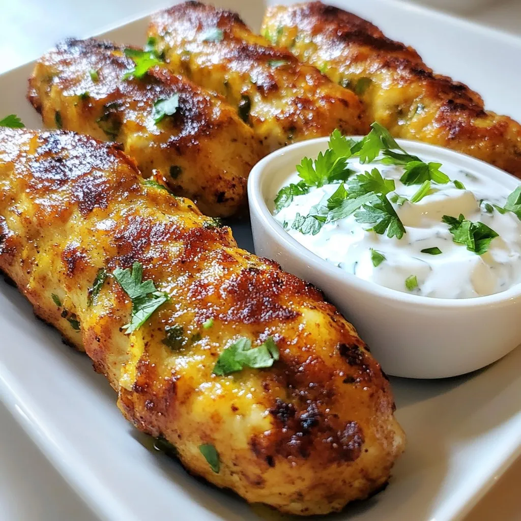 Juicy Chicken Kofta with Garlic Yogurt Delight