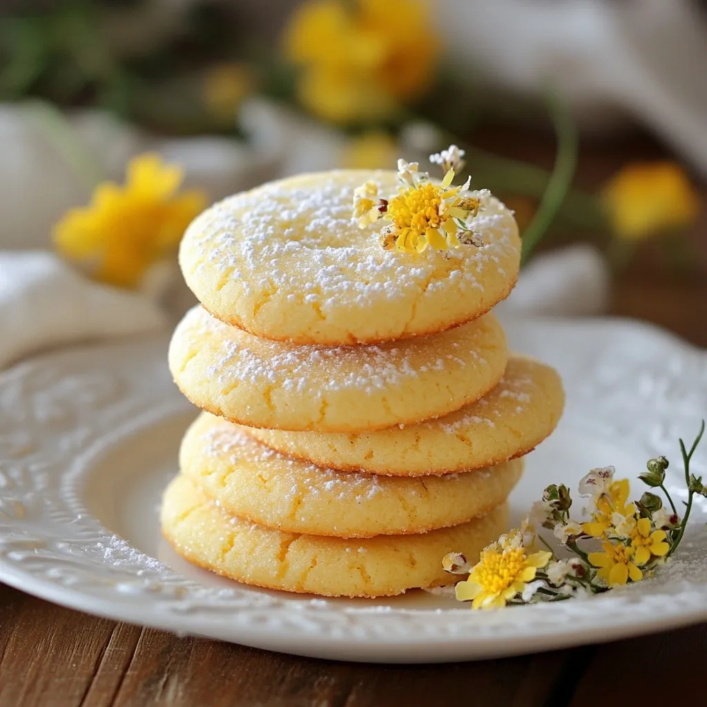Here is the detailed list of ingredients you’ll need to make soft sugar cookies: - 2 ¾ cups all-purpose flour - 1 teaspoon baking powder - ½ teaspoon baking soda - ½ teaspoon fine salt - 1 cup unsalted butter, softened to room temperature - 1 ½ cups granulated sugar - 1 large egg - 1 teaspoon pure vanilla extract - 1 teaspoon almond extract (optional) - ½ cup powdered sugar (for rolling) Each ingredient plays a key role in creating the perfect soft sugar cookie. The flour gives structure, while the butter adds richness and flavor. Baking powder and baking soda help the cookies rise and stay soft. Salt enhances the sweetness, and the sugars provide that lovely sweetness we crave. You can choose to add almond extract for a nice twist, but it's not required. The powdered sugar is essential for that snowy, sweet finish. Gather these ingredients before you start. Having everything ready makes the process smooth and fun. Enjoy the sweet journey to your soft sugar cookies! {{ingredient_image_2}} 1. Preheat your oven to 350°F (175°C). This helps the cookies bake evenly. 2. Prepare two baking sheets. Line them with parchment paper to stop the cookies from sticking. 1. In a medium bowl, combine the dry ingredients. Use 2 ¾ cups all-purpose flour, 1 teaspoon baking powder, ½ teaspoon baking soda, and ½ teaspoon fine salt. Whisk them together until mixed well. 2. In a large bowl, cream 1 cup of softened butter and 1 ½ cups of sugar together. Use an electric mixer on medium speed for 3-4 minutes. You want the mixture to be fluffy and light. 3. Add 1 large egg, 1 teaspoon pure vanilla extract, and 1 teaspoon almond extract (if using) to the mix. Stir on low speed until everything blends together. Scrape down the bowl as needed. 1. Gradually mix the dry and wet ingredients together. Do this on low speed until the dough forms. Be careful not to overmix, or your cookies might not be soft. 2. Take a cookie scoop or a tablespoon to portion the dough. Roll each piece into a smooth ball using your hands. 3. Roll each dough ball in ½ cup of powdered sugar. This adds a sweet touch and makes them look pretty. 1. Place the cookies on the baking sheets with space between them. This helps them spread while baking. 2. Bake in the preheated oven for 10-12 minutes. Look for slight golden edges while keeping the centers soft. 3. Once done, take them out and let them cool for about 5 minutes on the baking sheet. Then, move them to a wire rack to cool completely. To get soft sugar cookies, start with soft butter. When your butter is soft, it mixes easily and helps keep cookies fluffy. Cold butter will make your cookies hard and dense. Next, avoid overmixing your dough. When you mix too much, cookies can turn tough. Mix just until the flour disappears. This keeps your cookies light and soft. Adjust your baking time for the best results. Bake cookies until the edges are slightly golden, but the centers should look pale and soft. This way, they stay chewy inside. If you bake too long, they become hard. For serving, stack your cookies on a pretty plate. This makes a lovely display. You can also lightly dust them with more powdered sugar for a charming touch. Garnish with edible flowers or fresh mint leaves. This adds color and makes your cookies look fancy. Guests will love the sweet surprise! Pro Tips Chill the Dough: For even softer cookies, chill the dough in the refrigerator for about 30 minutes before baking. This helps the cookies maintain their shape and enhances their texture. Use Fresh Ingredients: Ensure your baking powder and baking soda are fresh. Expired leavening agents can result in flat cookies that don’t rise properly. Don’t Overbake: Keep a close eye on your cookies as they bake. They should come out of the oven when the edges are lightly golden but the centers still appear soft; they will continue to set as they cool. Experiment with Flavors: Feel free to add in your favorite mix-ins like chocolate chips, nuts, or dried fruit for a unique twist on these classic sugar cookies! {{image_4}} You can make soft sugar cookies even more exciting by adding fun flavors. Here are two easy ideas: - Adding citrus zest: Grate some lemon or orange peel into your dough. This gives your cookies a fresh, zesty kick that brightens up their taste. - Incorporating chocolate chips or nuts: Add a cup of chocolate chips or chopped nuts to the dough. This will add texture and make your cookies even more delicious. These flavor tweaks are simple. They let you create cookies that fit any mood or occasion. Changing your cookies for holidays can be fun and creative. Here are two great ways to do this: - Festive colors with food dye: Divide your dough into portions. Add a few drops of food coloring to each portion. You can make vibrant red, green, or any color you like. This adds a festive touch that everyone will enjoy. - Decorating for special occasions: Use icing, sprinkles, or edible glitter to decorate your cookies. This makes them stand out at parties or family gatherings. You can even shape them into holiday symbols like stars or hearts. These ideas help you celebrate special times while enjoying tasty treats. To keep your soft sugar cookies fresh, store them in an airtight container. This helps keep them soft and chewy. You can layer parchment paper between the cookies to prevent sticking. If you want to save some for later, freezing is a great option. Place the cooled cookies in a single layer on a baking sheet. Freeze them for about an hour. Once frozen, transfer the cookies to a freezer-safe bag or container. They will stay fresh for up to three months. At room temperature, your cookies will last about five days. Keep them in a cool, dry place. If you store them in the fridge, they can last up to two weeks. Just remember to seal them well to avoid drying out. Enjoy your cookies at their best! How do I make my sugar cookies less dense? To make your cookies lighter, use room-temperature butter. Soft butter mixes better with sugar. This helps add air. Also, measure your flour correctly. Use the spoon and level method. Overpacking flour leads to dense cookies. Can I substitute ingredients in this recipe? Yes, you can! For a dairy-free option, use margarine or vegan butter. If you lack almond extract, just use vanilla. You can also swap granulated sugar for coconut sugar. This will change the flavor slightly but will still taste great. What can I do if my dough is too sticky? If your dough is sticky, chill it in the fridge for about 30 minutes. This helps the butter firm up. You can also sprinkle a bit of flour on your hands while shaping. Just be careful not to add too much flour. Why did my cookies spread too much? If your cookies spread, it may be due to warm dough. Make sure to chill it before baking. Also, check your oven temperature. An oven that runs hot can cause cookies to spread too. How can I fix cookies that are too hard? If your cookies are hard, you may have overbaked them. Keep an eye on the baking time next time. To soften hard cookies, place them in a container with a slice of bread. The bread adds moisture back to the cookies. We explored the ingredients needed for soft sugar cookies, along with each step from mixing to baking. I shared tips to keep your cookies soft and tasty. We also discussed fun variations for every occasion and how to store them for freshness. In conclusion, these cookies are not just a treat; they can spark joy at any gathering. Enjoy making these special cookies and get creative with your flavors and decorations!