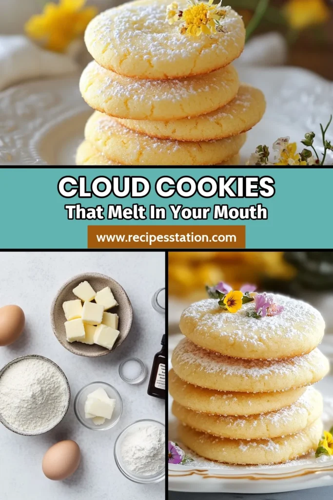 Indulge in these cloud soft sugar cookies, the ultimate fluffy sugar cookie recipe that’s easy to make from scratch. This best sugar cookie recipe delivers delightful treats rolled in a powdered sugar cookie coating for an irresistible finish. Perfect for any occasion, these cookies are a must-try! Save this recipe for your next baking adventure! #SugarCookies #BakingFromScratch #CookieRecipe #DessertLovers