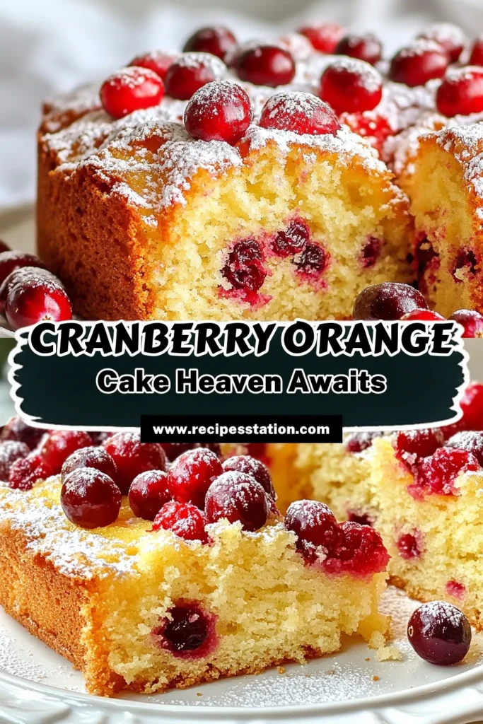 Indulge in a delightful Cranberry Orange Coffee Cake that's perfect for any breakfast or brunch! This easy Cranberry Orange Cake combines zesty orange juice with tart cranberries, creating a mouthwatering treat. Follow this simple Coffee Cake Recipe to impress your guests or enjoy as a cozy morning snack. Don't miss out on this delicious Orange Cake with Cranberries! Save this recipe now! #CranberryOrangeCake #CoffeeCakeRecipe #BreakfastCake #EasyBaking
