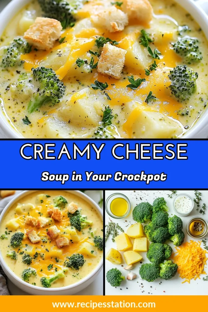 Discover the ultimate creamy broccoli potato cheese soup that's perfect for cozy nights! This crockpot vegetable soup recipe is not only easy to make but also packed with flavor. Whether you're in the mood for an easy cheesy broccoli soup or a vegan broccoli potato soup, we've got you covered. Learn how to make broccoli cheese soup that everyone will love. Save this recipe for a delicious meal tonight! #BroccoliSoup #CrockpotRecipes #EasySoup #VegetarianRecipes