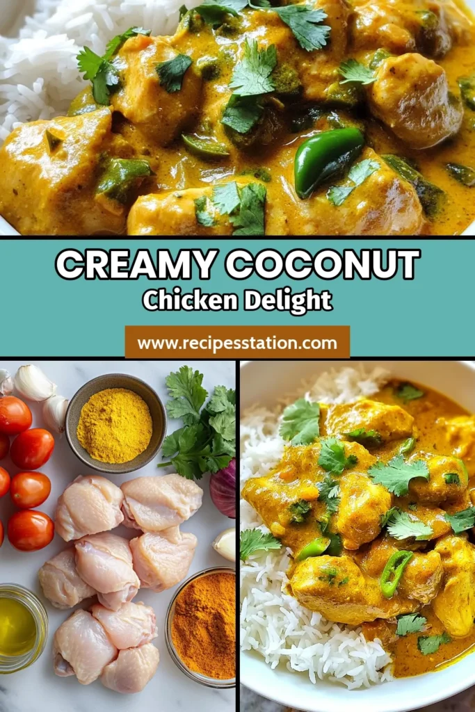 Discover the deliciousness of this easy Indian Chicken Curry! This zesty chicken curry recipe features tender chicken thighs simmered in a creamy coconut milk curry, bringing you the ultimate comfort food experience. With hints of spicy coconut chicken and rich flavors, this easy curry recipe is a must-try for weeknight dinners. Don't miss out; save this coconut chicken curry for your next culinary adventure! #CoconutChickenCurry #EasyCurryRecipe #SpicyCoconutChicken #CreamyCoconutMilkCurry