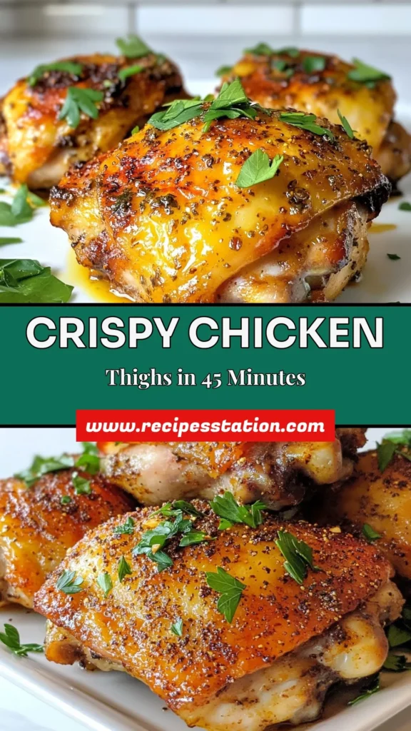 Discover the ultimate crispy chicken thighs recipe with these Crispy Nigella Chicken Thighs! This flavorful chicken marinade features nigella seeds for an extraordinary taste. Enjoy juicy roasted chicken thighs that are oven-baked to perfection. Bring this delicious yet simple Nigella seeds chicken dish to your dinner table tonight! Try it and save for later! #CrispyChickenThighs #OvenBakedChicken #FlavorfulMarinade #JuicyRoastedChicken
