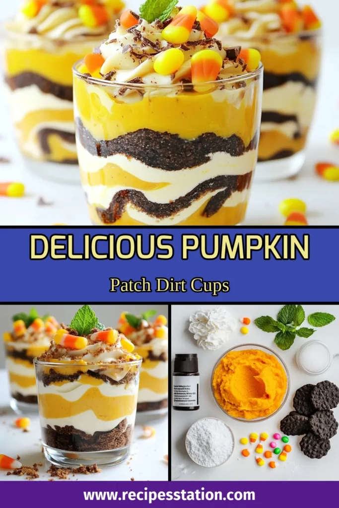 Whip up a spooky and fun treat this Halloween with our Pumpkin Dirt Cups recipe! These no-bake pumpkin treats combine rich pumpkin puree and cream cheese for a creamy delight layered with crunchy chocolate cookies. Perfect for your Halloween dessert ideas, these pumpkin dessert recipes are a hit with kids and adults alike. Get creative and add gummy worms to complete the spooky look. Save this recipe for delicious pumpkin patch fun! #PumpkinDirtCups #HalloweenDesserts #NoBakeTreats #PumpkinDessertRecipes