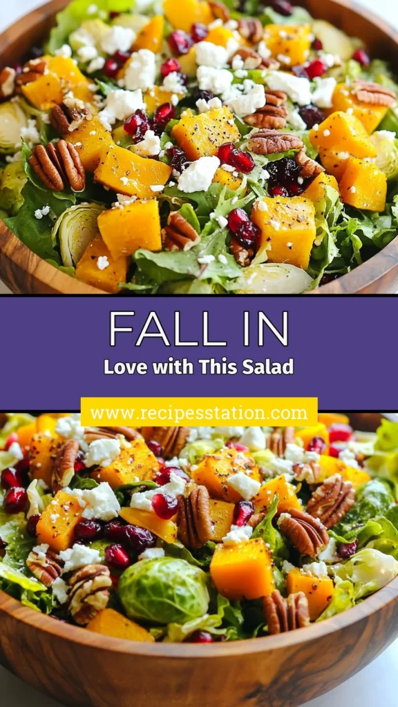Enhance your autumn dining with this delicious autumn salad recipe featuring a vibrant chopped salad with butternut squash and quinoa salad with pomegranate. This healthy fall salad combines roasted vegetables, fresh greens, and crispy toppings for a wholesome meal. Perfect for gatherings or an everyday treat, this roasted vegetable salad is a must-try! Save this recipe for your fall menu and delight your taste buds. #FallSalad #HealthyRecipes #AutumnEats #ChoppedSalad