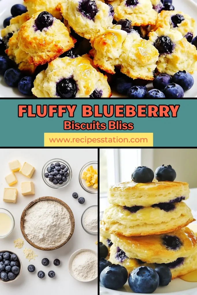 Indulge in these fluffy blueberry biscuits, the perfect addition to your breakfast or brunch! This easy blueberry biscuit recipe yields light and fluffy biscuits filled with fresh blueberries, offering a delightful homemade treat. In just 30 minutes, you can serve up baked blueberry treats that everyone will love. Don&rsquo;t miss out&mdash;try this delicious recipe today and elevate your baking game! #BlueberryBiscuits #HomemadeBiscuits #Baking #Foodie