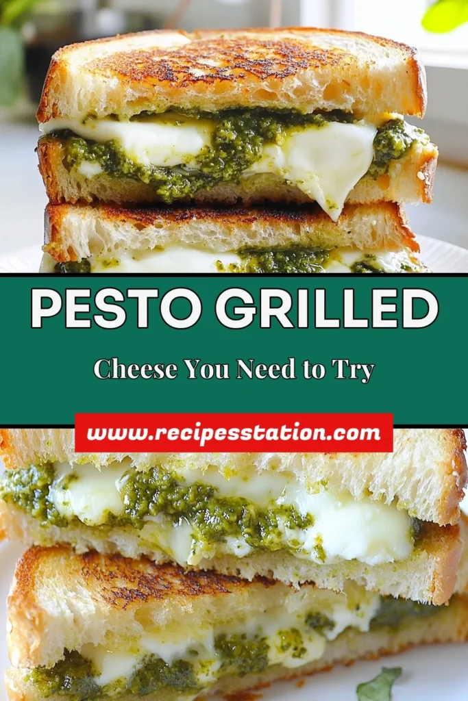 Elevate your lunch with this irresistible pesto grilled cheese! Using artisanal sourdough, fresh mozzarella, creamy goat cheese, and sun-dried tomatoes, this mozzarella goat cheese sandwich is the ultimate comfort food. Make it even better with our homemade pesto recipe for a burst of flavor. Perfect for a quick meal, you'll want to save this sun-dried tomato grilled cheese for your next craving. Try it today! #PestoGrilledCheese #GrilledCheeseLovers #CheeseSandwich #HomemadePesto
