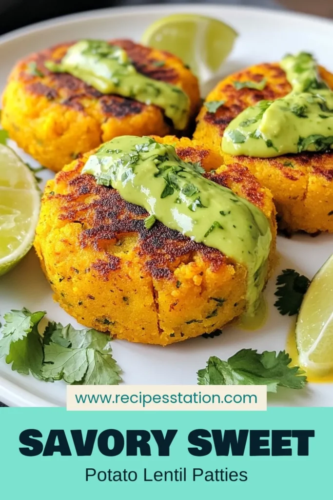 Discover the ultimate healthy vegetarian patties with our sweet potato lentil patties recipe, paired with a zesty avocado cilantro sauce recipe. These gluten-free lentil patties are not only delicious but also make for easy sweet potato dinner ideas. Perfect for meal prep or a flavorful weeknight meal, they’re sure to impress. Try them today and elevate your dinner game! Save this recipe for later! #SweetPotatoPatties #HealthyEating #VeganRecipes #GlutenFreeCooking