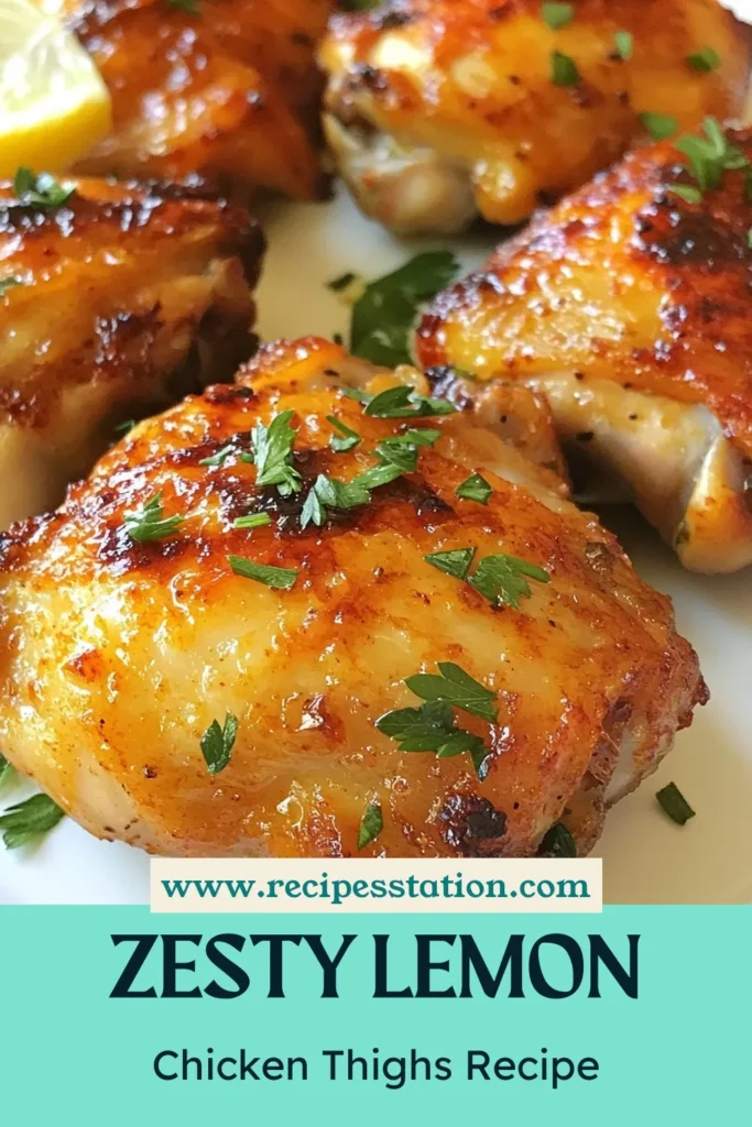 Discover the ultimate paprika lemon roast chicken recipe with these zesty baked chicken thighs! This easy chicken thigh recipe combines smoked paprika, fresh lemon juice, and a delicious marinade that elevates your dinner. Perfect for any occasion, these juicy chicken thighs will become a staple in your kitchen. Try this smoked paprika chicken recipe tonight for a burst of flavor! Save this recipe for your next meal! #ChickenThighRecipes #PaprikaLemonRoastChicken #ZestyChickenMarinade #BakedChickenThighsWithLemon