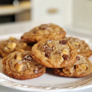 To make these amazing cookies, you need a few key ingredients: - 1 cup unsalted butter, softened - 3/4 cup granulated sugar - 3/4 cup packed brown sugar - 2 large eggs, at room temperature - 2 teaspoons pure vanilla extract - 2 tablespoons espresso powder - 2 cups all-purpose flour, sifted - 1 teaspoon baking soda - 1/2 teaspoon fine sea salt - 1 1/2 cups semi-sweet chocolate chips These ingredients create a rich base that gives the cookies a deep flavor. You can add a few optional ingredients for a twist: - 1/2 cup chopped walnuts These walnuts add a nice crunch and a bit of earthiness. When selecting espresso powder, look for these tips: - Choose a brand that lists espresso as the only ingredient. - Check for a fine, smooth texture. - Avoid instant coffee. It won’t give the same rich flavor. A quality espresso powder enhances the cookie’s taste, making every bite special. {{ingredient_image_2}} First, set your oven to 350°F (175°C). This is the perfect temperature for baking. While the oven heats, line two baking sheets with parchment paper. This will help the cookies not stick. In a large bowl, add one cup of softened butter. Then, mix in 3/4 cup of granulated sugar and 3/4 cup of brown sugar. Use an electric mixer on medium speed. Blend for about 2-3 minutes until the mix is light and fluffy. This step adds air, making cookies soft. Next, crack two large eggs into the bowl, one at a time. Make sure to blend well after each egg. Then add two teaspoons of pure vanilla extract and two tablespoons of espresso powder. Mix until everything is smooth and well combined. The espresso will give the cookies a rich flavor. In another bowl, whisk together two cups of sifted all-purpose flour, one teaspoon of baking soda, and 1/2 teaspoon of fine sea salt. Gradually add this dry mix to the wet ingredients. Mix on low speed until just combined. Don't overmix; this keeps the cookies tender and soft. Now, take a spatula and gently fold in 1 1/2 cups of semi-sweet chocolate chips. If you want extra crunch, add 1/2 cup of chopped walnuts. Make sure the chips and nuts are evenly spread through the dough. Use a cookie scoop or tablespoon to drop rounded dough onto the baking sheets. Leave space between each scoop. Bake for 10-12 minutes. The edges should look golden brown, while the centers stay soft. Let the cookies cool for 5 minutes before moving them to a wire rack. Enjoy your fresh-baked treats! To get soft and chewy cookies, follow these tips: - Use room temperature butter. This helps mix well with sugars. - Don’t overmix the dough. Stop mixing once the flour is just combined. - Scoop and chill your dough for at least 30 minutes before baking. This helps the cookies hold their shape. - Underbake slightly. Pull cookies out when the edges are golden but the centers look soft. Many home cooks make these errors: - Using cold butter. This can lead to dense cookies. Always soften it first. - Skipping the espresso powder. It adds a rich coffee flavor that enhances chocolate. - Not measuring flour correctly. Use a spoon to fluff the flour first, then scoop it into the measuring cup. - Not checking the oven temperature. An oven thermometer can help you avoid baking issues. Accurate measurements matter for great cookies. Here’s how: - Use a kitchen scale for dry ingredients. It ensures you use the right amount. - Spoon and level flour. Avoid packing it down in the cup. - Liquid ingredients should be measured at eye level. This helps you see the true amount. - Use room temperature eggs. They mix better and help the dough rise. Pro Tips Use Fresh Espresso Powder: Ensure your espresso powder is fresh to enhance the coffee flavor in your cookies. Stale powder can dull the taste. Chill the Dough: For even better flavor and texture, chill the dough for at least 30 minutes before baking. This helps the cookies hold their shape and enhances the flavors. Experiment with Chocolate: Try using a mix of chocolate types, such as dark or white chocolate, for a unique flavor twist in your cookies. Store Properly: To keep your cookies fresh, store them in an airtight container at room temperature. They can also be frozen for longer storage. {{image_4}} You can change the type of chocolate chips you use. Semi-sweet chocolate chips are classic, but dark chocolate adds a rich taste. Milk chocolate gives a sweeter, creamier flavor. If you love white chocolate, try it for a fun twist. Using a mix of chips can create layers of flavor. Just remember, the chocolate should melt well into the cookie dough. If you need nut-free cookies, simply skip the walnuts. The cookies will still taste great. For gluten-free cookies, swap all-purpose flour with a gluten-free blend. Be sure to check the blend is designed for baking. This way, your cookies will stay fluffy and delicious without gluten. You can add extra flavors to make these cookies unique. A pinch of cinnamon can add warmth. For a hint of orange, add some zest from an orange peel. You can even mix in toffee bits or coconut for a chewy texture. Each addition brings new excitement to your cookies. Experiment and find your favorite combo! To keep your cookies fresh, store them in an airtight container. Place parchment paper between layers to avoid sticking. You can also use a resealable plastic bag. Store them at room temperature for up to one week. If you want to keep them longer, freezing is a great option. To freeze cookies, first let them cool completely. Then, place them in a single layer on a baking sheet. Freeze for about 1-2 hours until firm. After that, transfer them to a freezer-safe bag or container. Label with the date. They can last in the freezer for up to three months. To reheat cookies, preheat your oven to 300°F (150°C). Place the cookies on a baking sheet. Heat for about 5-8 minutes until warm. You can also use the microwave. Heat for 10-15 seconds, but watch closely. Enjoy them warm for the best taste! You can make these cookies healthier by swapping some ingredients. Use whole wheat flour instead of all-purpose flour. You can also reduce the sugar by 1/4 cup. For a dairy-free option, use coconut oil instead of butter. Adding oats can add fiber. You can even try using dark chocolate chips for a richer taste. Yes, you can use instant coffee. The flavor may be less strong, so use about 1 tablespoon. Mix it with a bit of hot water to dissolve it first. This will help to blend it better into the dough. Keep in mind that espresso has a richer flavor than instant coffee. Look for golden brown edges and soft centers. The cookies will continue to bake after you take them out. They should not look raw in the middle. If they are too dark, they may be overcooked. A good tip is to check them around the 10-minute mark. Serve these cookies warm with a fresh cup of espresso. They also pair well with cold milk or ice cream. For a fun twist, try drizzling melted chocolate on top. You can also dust them with powdered sugar for a sweet touch. These cookies stay fresh for about 5 days at room temperature. Store them in an airtight container to keep them soft. You can also freeze them for up to 3 months. Just thaw them before eating for the best taste. Espresso chocolate chip cookies blend rich flavors and textures into a delightful treat. We covered essential and optional ingredients to enhance flavor. Proper baking steps ensure perfect cookies every time. Use my tips to avoid common mistakes and store your cookies well. Don’t forget to explore fun variations, like nut-free or unique chocolate options. Enjoy baking these cookies, and share them with friends or family. Your cookie skills will impress everyone, and they'll keep coming back for more. Happy baking!
