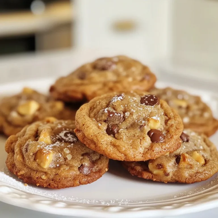 To make these amazing cookies, you need a few key ingredients: - 1 cup unsalted butter, softened - 3/4 cup granulated sugar - 3/4 cup packed brown sugar - 2 large eggs, at room temperature - 2 teaspoons pure vanilla extract - 2 tablespoons espresso powder - 2 cups all-purpose flour, sifted - 1 teaspoon baking soda - 1/2 teaspoon fine sea salt - 1 1/2 cups semi-sweet chocolate chips These ingredients create a rich base that gives the cookies a deep flavor. You can add a few optional ingredients for a twist: - 1/2 cup chopped walnuts These walnuts add a nice crunch and a bit of earthiness. When selecting espresso powder, look for these tips: - Choose a brand that lists espresso as the only ingredient. - Check for a fine, smooth texture. - Avoid instant coffee. It won’t give the same rich flavor. A quality espresso powder enhances the cookie’s taste, making every bite special. {{ingredient_image_2}} First, set your oven to 350°F (175°C). This is the perfect temperature for baking. While the oven heats, line two baking sheets with parchment paper. This will help the cookies not stick. In a large bowl, add one cup of softened butter. Then, mix in 3/4 cup of granulated sugar and 3/4 cup of brown sugar. Use an electric mixer on medium speed. Blend for about 2-3 minutes until the mix is light and fluffy. This step adds air, making cookies soft. Next, crack two large eggs into the bowl, one at a time. Make sure to blend well after each egg. Then add two teaspoons of pure vanilla extract and two tablespoons of espresso powder. Mix until everything is smooth and well combined. The espresso will give the cookies a rich flavor. In another bowl, whisk together two cups of sifted all-purpose flour, one teaspoon of baking soda, and 1/2 teaspoon of fine sea salt. Gradually add this dry mix to the wet ingredients. Mix on low speed until just combined. Don't overmix; this keeps the cookies tender and soft. Now, take a spatula and gently fold in 1 1/2 cups of semi-sweet chocolate chips. If you want extra crunch, add 1/2 cup of chopped walnuts. Make sure the chips and nuts are evenly spread through the dough. Use a cookie scoop or tablespoon to drop rounded dough onto the baking sheets. Leave space between each scoop. Bake for 10-12 minutes. The edges should look golden brown, while the centers stay soft. Let the cookies cool for 5 minutes before moving them to a wire rack. Enjoy your fresh-baked treats! To get soft and chewy cookies, follow these tips: - Use room temperature butter. This helps mix well with sugars. - Don’t overmix the dough. Stop mixing once the flour is just combined. - Scoop and chill your dough for at least 30 minutes before baking. This helps the cookies hold their shape. - Underbake slightly. Pull cookies out when the edges are golden but the centers look soft. Many home cooks make these errors: - Using cold butter. This can lead to dense cookies. Always soften it first. - Skipping the espresso powder. It adds a rich coffee flavor that enhances chocolate. - Not measuring flour correctly. Use a spoon to fluff the flour first, then scoop it into the measuring cup. - Not checking the oven temperature. An oven thermometer can help you avoid baking issues. Accurate measurements matter for great cookies. Here’s how: - Use a kitchen scale for dry ingredients. It ensures you use the right amount. - Spoon and level flour. Avoid packing it down in the cup. - Liquid ingredients should be measured at eye level. This helps you see the true amount. - Use room temperature eggs. They mix better and help the dough rise. Pro Tips Use Fresh Espresso Powder: Ensure your espresso powder is fresh to enhance the coffee flavor in your cookies. Stale powder can dull the taste. Chill the Dough: For even better flavor and texture, chill the dough for at least 30 minutes before baking. This helps the cookies hold their shape and enhances the flavors. Experiment with Chocolate: Try using a mix of chocolate types, such as dark or white chocolate, for a unique flavor twist in your cookies. Store Properly: To keep your cookies fresh, store them in an airtight container at room temperature. They can also be frozen for longer storage. {{image_4}} You can change the type of chocolate chips you use. Semi-sweet chocolate chips are classic, but dark chocolate adds a rich taste. Milk chocolate gives a sweeter, creamier flavor. If you love white chocolate, try it for a fun twist. Using a mix of chips can create layers of flavor. Just remember, the chocolate should melt well into the cookie dough. If you need nut-free cookies, simply skip the walnuts. The cookies will still taste great. For gluten-free cookies, swap all-purpose flour with a gluten-free blend. Be sure to check the blend is designed for baking. This way, your cookies will stay fluffy and delicious without gluten. You can add extra flavors to make these cookies unique. A pinch of cinnamon can add warmth. For a hint of orange, add some zest from an orange peel. You can even mix in toffee bits or coconut for a chewy texture. Each addition brings new excitement to your cookies. Experiment and find your favorite combo! To keep your cookies fresh, store them in an airtight container. Place parchment paper between layers to avoid sticking. You can also use a resealable plastic bag. Store them at room temperature for up to one week. If you want to keep them longer, freezing is a great option. To freeze cookies, first let them cool completely. Then, place them in a single layer on a baking sheet. Freeze for about 1-2 hours until firm. After that, transfer them to a freezer-safe bag or container. Label with the date. They can last in the freezer for up to three months. To reheat cookies, preheat your oven to 300°F (150°C). Place the cookies on a baking sheet. Heat for about 5-8 minutes until warm. You can also use the microwave. Heat for 10-15 seconds, but watch closely. Enjoy them warm for the best taste! You can make these cookies healthier by swapping some ingredients. Use whole wheat flour instead of all-purpose flour. You can also reduce the sugar by 1/4 cup. For a dairy-free option, use coconut oil instead of butter. Adding oats can add fiber. You can even try using dark chocolate chips for a richer taste. Yes, you can use instant coffee. The flavor may be less strong, so use about 1 tablespoon. Mix it with a bit of hot water to dissolve it first. This will help to blend it better into the dough. Keep in mind that espresso has a richer flavor than instant coffee. Look for golden brown edges and soft centers. The cookies will continue to bake after you take them out. They should not look raw in the middle. If they are too dark, they may be overcooked. A good tip is to check them around the 10-minute mark. Serve these cookies warm with a fresh cup of espresso. They also pair well with cold milk or ice cream. For a fun twist, try drizzling melted chocolate on top. You can also dust them with powdered sugar for a sweet touch. These cookies stay fresh for about 5 days at room temperature. Store them in an airtight container to keep them soft. You can also freeze them for up to 3 months. Just thaw them before eating for the best taste. Espresso chocolate chip cookies blend rich flavors and textures into a delightful treat. We covered essential and optional ingredients to enhance flavor. Proper baking steps ensure perfect cookies every time. Use my tips to avoid common mistakes and store your cookies well. Don’t forget to explore fun variations, like nut-free or unique chocolate options. Enjoy baking these cookies, and share them with friends or family. Your cookie skills will impress everyone, and they'll keep coming back for more. Happy baking!
