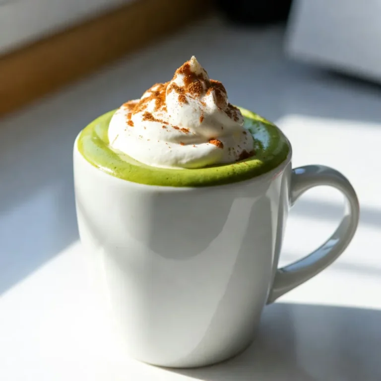 - 2 teaspoons high-quality matcha powder - 1 tablespoon hot water (ideally around 175°F/80°C) - 1 cup milk of your choice (dairy or plant-based) - 1 tablespoon maple syrup or honey (adjust to taste) - 1/4 teaspoon vanilla extract (optional) - A pinch of sea salt - Optional: whipped cream or frothed milk - Optional: a sprinkle of cinnamon or cocoa powder When making a matcha latte, the quality of your matcha matters. High-quality matcha has a vibrant green color and a rich, smooth taste. It comes from young tea leaves, ground to a fine powder. Cheap matcha can taste bitter or grassy. Investing in good matcha enhances the flavor of your drink. It also gives you more health benefits, like antioxidants. You can customize your matcha latte with add-ins and garnishes. Try adding whipped cream for a creamy touch. Frothed milk adds a nice texture. A sprinkle of cinnamon or cocoa powder on top makes it look fancy. If you like sweet drinks, adjust the maple syrup or honey to your taste. These options let you create your perfect drink. {{ingredient_image_2}} To start, measure out 2 teaspoons of high-quality matcha powder. Place it in a small bowl. Next, add 1 tablespoon of hot water. The water should be around 175°F (80°C). Now, use a bamboo whisk or a small electric frother. Whisk the matcha vigorously. Aim for a smooth and frothy texture. This helps prevent lumps. A silky matcha base is key to a great latte. In a small saucepan, pour in 1 cup of your chosen milk. Heat it on medium. If you want frothed milk, use a milk frother or steam it. Watch closely to avoid boiling. Boiling milk can lose its sweetness. Once warmed, stir in 1 tablespoon of maple syrup or honey. Add 1/4 teaspoon of vanilla extract if you like. Then, sprinkle a pinch of sea salt. This will enhance the flavors. Mix gently until everything is well combined. Take a large mug or your favorite cup. Carefully pour the warm milk mixture into it. Slowly, add the whisked matcha on top. This creates a lovely layered look. Use a spoon to stir gently. Mix until the matcha and milk are well blended. For a fancy touch, top your latte with whipped cream or frothed milk. A sprinkle of cinnamon or cocoa powder adds flavor and beauty. Serve your enchanting matcha latte and enjoy! To make your matcha latte smooth, start with high-quality matcha powder. Use a bamboo whisk or a small frother to blend it well with hot water. Whisk until it’s frothy and has no lumps. This step makes all the difference! When heating your milk, avoid boiling it. Milk should be warm but not too hot. If you want a creamy texture, use a milk frother. A good foam adds richness to your drink. Sweetness is personal. You can add maple syrup or honey for sweetness. Start with one tablespoon, then taste it. If you want it sweeter, add more. You can also try different sweeteners to find your favorite. Just remember, a pinch of sea salt can help balance the sweetness too. It adds depth and enhances the flavors. Serving your matcha latte beautifully can impress anyone. Use a clear glass to show off the green and creamy layers. This adds visual appeal and makes the drink look special. For a final touch, add a sprig of mint or a sprinkle of cinnamon on top. If you want to go all out, whipped cream can add luxury. These small details make your latte not just a drink, but a treat! Pro Tips Quality Matcha Matters: Use high-quality matcha powder for the best flavor and vibrant color. Look for brands that offer ceremonial grade matcha for an authentic experience. Perfecting the Whisk: If you don’t have a bamboo whisk, a small electric frother or even a milk frother can help achieve that frothy texture. Just be sure to whisk vigorously to avoid lumps! Milk Temperature: Heat your milk to around 150°F (65°C) for optimal sweetness and creaminess. Avoid boiling it, as this can alter the flavor negatively. Garnish for Glamour: Elevate your latte presentation by adding a sprinkle of cinnamon or cocoa powder on top. A sprig of mint or edible flowers can also make it visually stunning! {{image_4}} You can enjoy your matcha latte sweet or not. If you like sweetness, add maple syrup or honey. Start with one tablespoon, then taste. Adjust the sweetness to match your preference. If you prefer an unsweetened drink, skip the sweetener. The natural taste of matcha shines through this way. An iced matcha latte is great for hot days. To make one, whisk the matcha powder with hot water first. Then, fill a glass with ice. Pour in your milk of choice, followed by the sweetener. Finally, add the whisked matcha. Stir to mix and enjoy a refreshing sip! You have many options if you want a dairy-free matcha latte. Almond milk, oat milk, and coconut milk all work well. Each adds a unique flavor and texture. Choose a milk you enjoy best. Just follow the same steps in the recipe for a smooth, creamy drink. To keep your matcha fresh, store it in a cool and dark place. Use an airtight container to prevent moisture and light from affecting the flavor. Avoid keeping it near strong odors, as matcha can absorb them. For the best taste, use matcha within a few weeks after opening. If you have leftover matcha latte, store it in the fridge. Put it in a sealed container to keep it fresh. When ready to drink, simply reheat it gently on the stove or in the microwave. Avoid boiling it, as this can change the taste and texture. High-quality matcha powder lasts about six months to one year when stored properly. Check the packaging for a "best by" date for guidance. If you notice any change in color or smell, it is best to discard it. Keeping matcha powder in the fridge can help extend its freshness. The best milk for a matcha latte is the one you enjoy most. You can use dairy milk, almond milk, oat milk, or soy milk. Each type brings its own flavor and texture. If you want a creamier drink, whole milk works great. For a lighter option, try almond or oat milk. Choose what makes your latte taste best! No, cold water is not ideal for matcha. Hot water helps dissolve the matcha powder effectively. It also brings out the flavor better. Use water around 175°F (80°C) for the best results. This temperature helps create a smooth, frothy mix without burning the matcha. Matcha offers many health benefits. It is rich in antioxidants, which help fight free radicals. These compounds can support your immune system and may reduce the risk of chronic diseases. Matcha also boosts energy and focus due to its caffeine and L-theanine content. This combination provides a calm alertness without the jitters. Furthermore, matcha can improve metabolism and promote fat burning. Enjoying matcha in your latte can be a tasty way to add these benefits to your day! This article covered how to make a great matcha latte. We looked at key ingredients and the importance of using high-quality matcha. I shared steps for preparing the drink, from frothing the milk to serving. You'll also find tips for texture, sweetness, and presentation. I explored variations, including sweetened options and dairy-free alternatives. Lastly, I provided storage advice for matcha powder and prepared lattes. Enjoy your matcha journey! It’s a simple yet rewarding drink you can make at home.