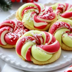 - 1 cup unsalted butter, softened - 1 cup powdered sugar - 1 large egg - 1 teaspoon vanilla extract - 2&frac12; cups all-purpose flour - 1 teaspoon baking powder - &frac12; teaspoon salt - &frac14; teaspoon peppermint extract - Red and green food coloring (gel preferred) - Crushed candy canes (for topping) These ingredients make up the base of your candy cane cookies. The butter and sugar create a creamy dough, while the egg adds moisture. The flour, baking powder, and salt help the cookies rise and hold their shape. Peppermint extract gives the cookies that festive flavor. - Additional crushed candy canes - White chocolate drizzle - Sprinkles You can add more crushed candy canes for a fun crunch. A drizzle of white chocolate makes the cookies look fancy. Sprinkles in festive colors can add extra cheer. - Unsalted butter: You can use coconut oil or margarine. - Powdered sugar: Granulated sugar works if you blend it well. - All-purpose flour: Try gluten-free flour for a gluten-free version. - Peppermint extract: Use almond extract for a different flavor. These swaps help you work with what you have at home. You can still enjoy these cookies without the exact ingredients. {{ingredient_image_2}} First, gather all your ingredients. You will need: - 1 cup unsalted butter, softened - 1 cup powdered sugar - 1 large egg - 1 teaspoon vanilla extract - 2&frac12; cups all-purpose flour - 1 teaspoon baking powder - &frac12; teaspoon salt - &frac14; teaspoon peppermint extract - Red and green food coloring - Crushed candy canes Start by preheating your oven to 350&deg;F (175&deg;C). Line two baking sheets with parchment paper to keep the cookies from sticking. In a large bowl, cream the softened butter and powdered sugar. Use a mixer for about 2-3 minutes until fluffy. Next, crack the egg into the bowl and add the vanilla extract. Mix again until smooth. In another bowl, whisk the flour, baking powder, and salt. Gradually add this mixture to the wet ingredients. Mix on low speed until a soft dough forms. Now, divide your dough in half. In one half, add the peppermint extract and some red food coloring. Mix until you get your favorite shade of red. In the other half, add a few drops of green food coloring. Blend until the color is even. Roll each colored dough into long ropes, about 12 inches long. Place one red rope next to one green rope. Carefully twist them together to form a candy cane shape. This fun step adds a festive look! Transfer your twisted cookies to the prepared baking sheets. Use your fingers to press some crushed candy canes on top. This adds both flavor and a festive touch. Bake the cookies in your preheated oven for 10-12 minutes. Watch them closely; you want the edges to be lightly golden. After baking, let them cool on the sheets for about 5 minutes. Then, move them to a wire rack to cool completely. Enjoy the sweet smell that fills your kitchen! To get the best cookie texture, start with softened butter. This helps the butter blend smoothly with the sugar. Cream the butter and sugar until fluffy; this adds air to the dough. Keep the mixer on low when adding dry ingredients. Mix just until combined to avoid tough cookies. One common mistake is overbaking. Keep an eye on your cookies. They should be lightly golden at the edges but still soft in the middle. Also, don&rsquo;t skip the cooling time. Let them sit on the pan first. This helps them firm up without drying out. Store your cookies in an airtight container. They stay fresh for about a week. If you want to freeze them, place them in a single layer in a freezer bag. To reheat, pop them in the oven at 300&deg;F for 5 minutes. They will taste freshly baked! Pro Tips Chill the Dough: If your dough is too soft to handle, refrigerate it for about 30 minutes. This will make it easier to shape the candy cane cookies without them losing their form. Use Gel Food Coloring: For vibrant colors that won&rsquo;t alter the dough&rsquo;s texture, opt for gel food coloring. It also allows you to achieve the perfect shades of red and green. Crushed Candy Cane Topping: For an extra festive look, use a mix of fine and coarse crushed candy canes. This adds texture and visual appeal to your cookies. Storage Tips: Store the cooled cookies in an airtight container at room temperature for up to a week. To maintain freshness, consider placing a slice of bread inside the container. {{image_4}} You can play with flavors to make candy cane cookies even more fun. Here are some ideas: - Chocolate Mint: Add 1/4 cup of cocoa powder to the dough. This gives a rich, chocolatey taste that pairs well with mint. - Almond: Replace peppermint extract with almond extract for a unique twist. This gives the cookies a lovely nutty flavor. These flavor swaps can make your cookies stand out at any holiday party! Candy cane cookies do not have to stick to the classic shape. Here are some fun options: - Stars: Roll the dough out and cut it with star-shaped cutters. - Hearts: Use a heart-shaped cutter for a sweet touch. - Swirls: Roll small pieces of dough together for a fun swirl design. Feel free to get creative! Different shapes can make your cookies even more festive and fun. You can easily adapt candy cane cookies for different diets. Here are some ideas: - Gluten-Free: Swap all-purpose flour with a gluten-free blend. Make sure the blend has a good balance of starch and flour. - Vegan: Use vegan butter and a flax egg instead of a large egg. Mix 1 tablespoon of ground flaxseed with 2.5 tablespoons of water for the egg substitute. These changes allow everyone to enjoy these festive treats during the holidays! Store your candy cane cookies in an airtight container. This keeps them fresh and soft. You can use a tin or a plastic container with a tight lid. If you layer cookies, place parchment paper between them. This prevents sticking and keeps them looking nice. When stored properly, candy cane cookies stay fresh for about one week. After a week, they may lose some of their texture. If you want them longer, consider freezing. To freeze your cookies, let them cool completely first. Place them in a single layer on a baking sheet. Put the sheet in the freezer for about an hour. Once frozen, transfer the cookies to a freezer-safe bag or container. They can freeze well for up to three months. When ready to eat, thaw them in the fridge or at room temperature for a tasty treat! Yes, you can use any food coloring you like. Gel food coloring works best. It gives great color and does not change the dough's texture. If you want a fun twist, try blue or yellow. It will give your cookies a unique look for the holidays. If your dough feels sticky, add a little more flour. Start with 1 tablespoon at a time. Mix well after each addition. If it is still sticky, keep adding flour until it is soft but not sticky. This will help you roll and shape the dough easily. You can make the dough a day before and chill it. Wrap the dough in plastic wrap and store it in the fridge. When ready to bake, take it out and let it warm up a bit. Then, color and shape it as usual. You can also bake the cookies ahead and store them in an airtight container. This blog post covered everything you need to know about making delicious candy cane cookies. We explored the key ingredients, how to mix and bake them, and tips for getting the right texture. I shared fun flavor variations and smart storage tips. These cookies can be a festive treat for everyone. With the right tips, you can create and enjoy them all year round. Remember to keep experimenting and having fun in the kitchen. Happy baking!