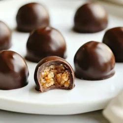 - 1 cup sweetened shredded coconut - 1 cup powdered sugar - 1 cup finely chopped pecans or walnuts - 1/2 cup creamy peanut butter - 1 teaspoon pure vanilla extract - 2 cups semi-sweet chocolate chips - 1 tablespoon coconut oil Each serving has about 140 calories. You get 8 grams of fat, 18 grams of carbs, and 2 grams of protein. This treat is sweet and has a nice crunch from the nuts. It also gives a good amount of energy. When choosing your coconut, look for sweetened shredded coconut in the baking aisle. It should be moist and fresh. For nuts, select pecans or walnuts that are raw and unsalted. Fresh nuts have a better taste. Use creamy peanut butter with no added sugar for the best flavor and texture. When picking chocolate chips, go for high-quality semi-sweet ones. They melt better and taste richer. Always read the labels to ensure you get the best quality. {{ingredient_image_2}} To start, gather all your ingredients. You will need sweetened shredded coconut, powdered sugar, chopped nuts, peanut butter, and vanilla extract. In a large bowl, mix the coconut, powdered sugar, and chopped nuts. Add the peanut butter and vanilla. Use your hands or a spatula to mix until the blend is sticky. Next, shape this mixture into small balls. Each ball should be about 1 inch wide. Place them on a baking sheet lined with parchment paper. Make sure to space them well so they don&rsquo;t stick together. Cover the sheet and chill the balls in the fridge for 30 minutes. When shaping the coconut balls, keep your hands slightly damp. This helps prevent the mixture from sticking to your fingers. If the mixture is too soft, let it chill a bit longer before shaping. After shaping, make sure to chill them well. This helps them hold their shape during coating. While your coconut balls chill, it&rsquo;s time to melt the chocolate. In a microwave-safe bowl, combine chocolate chips and coconut oil. Microwave in 30-second bursts. Stir after each time until smooth. Once the chocolate melts, remove the coconut balls from the fridge. Dip each one into the melted chocolate using a fork. Make sure to coat each ball completely. Let any extra chocolate drip back into the bowl. Place the coated balls back on the parchment-lined sheet. Chill the baking sheet for another 30 minutes. This helps the chocolate set completely. For a fun touch, you can drizzle some extra melted chocolate over the top before serving. Enjoy your Martha Washington Candy! One common mistake is not mixing the ingredients well. If the mixture is not sticky, the balls won&rsquo;t hold together. Be sure to combine the shredded coconut, powdered sugar, nuts, peanut butter, and vanilla extract thoroughly. Another mistake is not chilling the coconut balls long enough. Chilling firms them up and makes coating easier. If the balls are too soft, the chocolate will not stick well. Finally, avoid using chocolate that is not designed for melting. Use semi-sweet chocolate chips for the best taste and texture. To get a smooth chocolate coating, make sure the chocolate is fully melted. Microwave it in short bursts, stirring often. This method helps prevent burning. When dipping the coconut balls, use a fork for an even coat. Let the excess chocolate drip off before placing them back on the baking sheet. This keeps the coating thin and nice. Chill the chocolate-coated treats again to help the chocolate set firmly. This step is key for a clean bite. You can enhance the flavor by adding spices like cinnamon or nutmeg. Just a pinch can give your treats a warm twist. For added texture, try mixing in some crushed graham crackers. They add a nice crunch and complement the coconut well. Finally, consider drizzling melted white chocolate over the treats for a fun look. This adds sweetness and makes them extra special for events. Pro Tips Chill for Better Coating: Make sure to chill the coconut balls for at least 30 minutes before dipping them in chocolate. This helps the chocolate adhere better and keeps the shape intact. Use High-Quality Chocolate: Opt for high-quality semi-sweet chocolate chips for a richer flavor. Good chocolate makes a noticeable difference in taste. Experiment with Nuts: Feel free to substitute pecans or walnuts with other nuts like almonds or hazelnuts for a different flavor profile that complements the coconut. Add a Pinch of Sea Salt: A light sprinkle of sea salt on top of the chocolate treats before they set enhances the sweetness and adds a delightful contrast. {{image_4}} If you have dietary needs, you can still enjoy Martha Washington candy. Here are some easy swaps: - Nut-Free: Use sunflower seeds instead of pecans or walnuts. - Vegan: Replace creamy peanut butter with almond or sunflower seed butter. Use dairy-free chocolate chips for coating. - Gluten-Free: This recipe is naturally gluten-free, so no changes are needed! These swaps keep the flavor strong while meeting your needs. Want to mix it up? You can add different flavors to your Martha Washington candy. Here are some fun ideas: - Spices: A pinch of cinnamon or nutmeg can add warmth. - Extracts: Try almond or coconut extract for a twist. - Citrus Zest: Add a touch of orange or lemon zest for brightness. Experimenting with flavors can make this treat even more special! Make your Martha Washington candy shine at parties! Here are some tips to present your treats beautifully: - Colorful Platter: Arrange the candies on a bright, fun platter. - Garnish: Sprinkle extra shredded coconut or crushed nuts on top. - Individual Wrapping: Wrap each piece in clear plastic and tie with a ribbon. These ideas will impress your guests and make the treats even more inviting! To keep your Martha Washington Candy fresh, store it in an airtight container. This prevents air from making the treats dry. You can layer the candies with parchment paper to avoid sticking. Keep the container in a cool, dark place. A pantry or cupboard works well. Avoid direct sunlight and heat, as they can ruin the chocolate coating. When stored properly, these treats can last up to two weeks. You can enjoy them for a while, but they taste best in the first few days. If the treats start to lose their texture or flavor, it&rsquo;s time to enjoy them before they go stale. You can freeze Martha Washington Candy for long-term storage. First, place the treats in a single layer on a baking sheet. Freeze them for about an hour until firm. Then, transfer them to a freezer-safe container. They can last up to three months in the freezer. When you want to enjoy them, take them out and let them thaw in the fridge. This helps keep the chocolate smooth and tasty. Avoid thawing at room temperature, as it may cause condensation. Martha Washington Candy is named after the first lady of the United States. She was known for her love of sweets. This candy is said to have originated from her recipes. The treats mix coconut, nuts, and chocolate. They reflect the flavors of early American cooking. Martha's candy has become a favorite for many during the holidays. Yes, you can substitute some ingredients. If you don&rsquo;t have pecans, use walnuts or almonds. You can also swap creamy peanut butter for almond butter for a nut-free option. If you are avoiding sugar, try using a sugar substitute. Just keep in mind that the taste and texture may change slightly. The chocolate coating is set when it feels firm to the touch. After chilling in the fridge, it should not be sticky. If you see a dull finish, it&rsquo;s ready. You can also test by gently pressing the chocolate with your finger. If it holds its shape, you're good to go! Can I freeze these treats? Yes, you can freeze Martha Washington Candy. Place them in an airtight container. They will last for up to three months. Just thaw them in the fridge before serving. How long do they take to make? The total time is about 1 hour and 20 minutes. This includes chilling time. The prep alone takes around 20 minutes, so it's quick! Can I add more flavors? Absolutely! You can add spices like cinnamon or nutmeg. A splash of orange or almond extract can also boost the flavor. Just be careful not to overpower the coconut and chocolate. You now have a complete guide to making Martha Washington Candy. We covered the ingredients, steps, and tips to get it right. Remember to avoid common mistakes and consider variations to suit your needs. Store your treats properly to keep them fresh. Enjoy making these fun candies with your own twist. You'll impress everyone with your skills and creativity. Happy cooking!