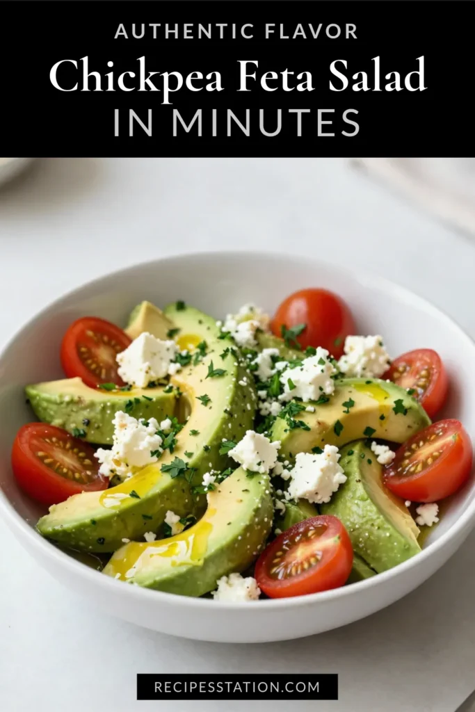 Discover the perfect chickpea avocado salad that's not only delicious but also healthy! This easy salad with feta features protein-packed chickpeas, creamy avocado, and tangy feta cheese, making it a great addition to your Mediterranean diet. Ideal for meal prep or a fresh lunch, this salad will be a hit! Try this feta cheese recipe today and elevate your salad game. Save and share! #ChickpeaAvocadoSalad #FetaCheeseRecipes #HealthyChickpeaRecipes #EasySaladWithFeta