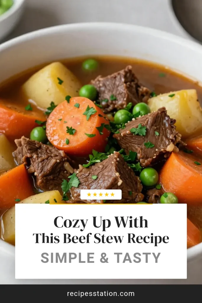 Warm up with this delicious crockpot beef stew recipe that's perfect for cozy nights! This hearty beef stew features tender meat, fresh veggies, and rich flavors, all simmered to perfection in your slow cooker. Enjoy an easy beef stew recipe that offers comforting goodness in every bite. Perfect for meal prep too! Save this recipe for your next comfort food craving! #CrockpotBeefStew #HeartyBeefStew #SlowCookerBeefStew #ComfortFoodRecipes