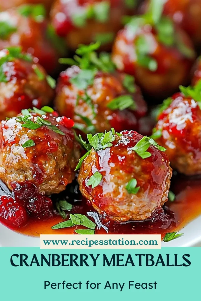 Elevate your holiday gatherings with these delightful cranberry glazed meatballs! This festive meatball recipe features homemade cranberry sauce that adds a perfect touch of sweetness to your holiday appetizer meatballs. Easy to prepare, these meatballs are sure to impress and please your guests. Make your holidays stress-free with this easy meatball recipe. Don&rsquo;t wait&mdash;save this recipe and bring joy to your table! #CranberryGlazedMeatballs #HolidayAppetizer #FestiveRecipe #EasyMeatballs