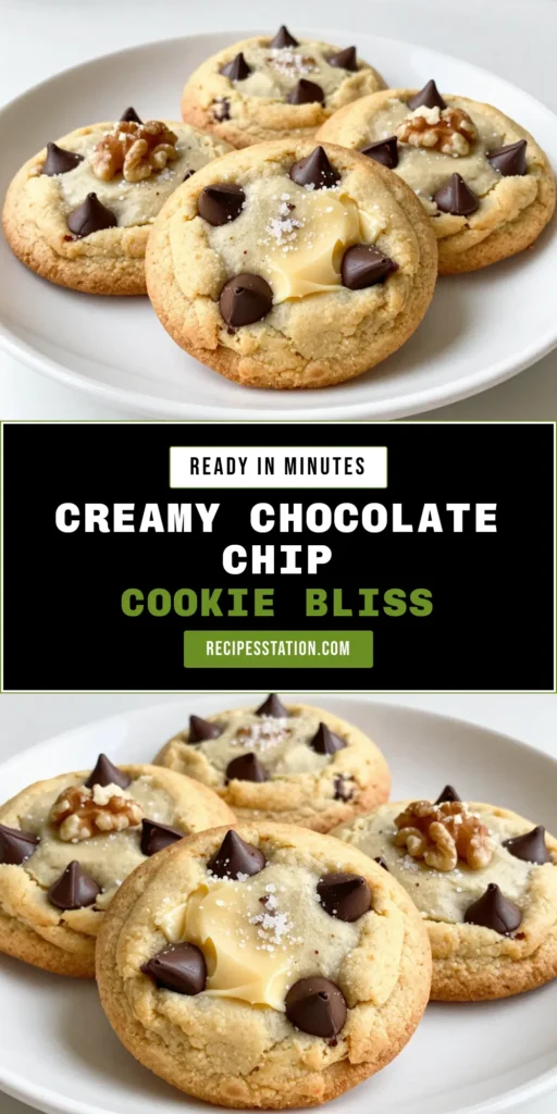 Indulge in the ultimate soft batch chocolate chip cookies with this cream cheese cookies recipe! These chewy chocolate chip cookies are easy to make and perfect for any occasion. Add chopped walnuts for an extra crunch! Follow our simple steps for delicious, melt-in-your-mouth cookies that will impress everyone. Save this recipe for your next baking adventure! #ChocolateChipCookies #BakingTips #CookieRecipe #SweetTreats