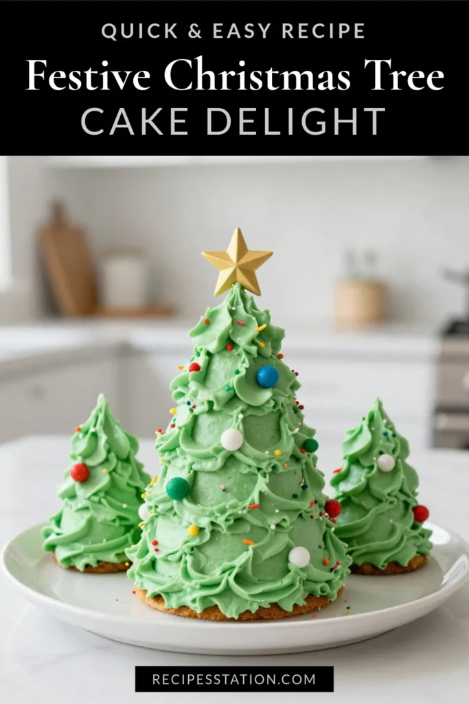 Create holiday magic with this Christmas Tree Cake! This festive sheet cake recipe features a vibrant green buttercream frosting that's perfect for easy Christmas desserts. Decorate with colorful sprinkles and edible ornaments for a dazzling presentation. Ideal for gatherings, this cake serves 20-24 and is sure to impress. Save this recipe for your holiday baking and bring joy to your festivities! #ChristmasTreeCake #HolidayDesserts #SheetCake #BakingJoy