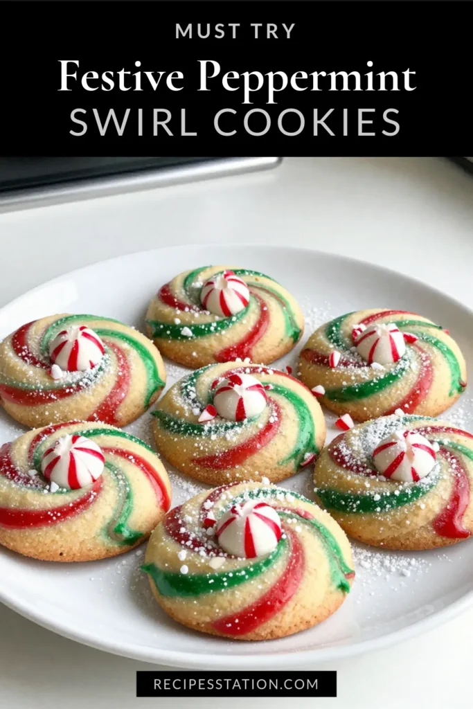Get ready to impress with these delightful peppermint swirl cookies! Perfect for your holiday cookie recipe collection, these Christmas cookies are a festive peppermint dessert that everyone will love. With an easy-to-follow recipe, you can whip up about 24 stunning cookies in just 30 minutes. Make your celebrations sweeter and save this easy peppermint treat for your next holiday gathering! #PeppermintSwirlCookies #HolidayBaking #ChristmasCookies #PeppermintDessert